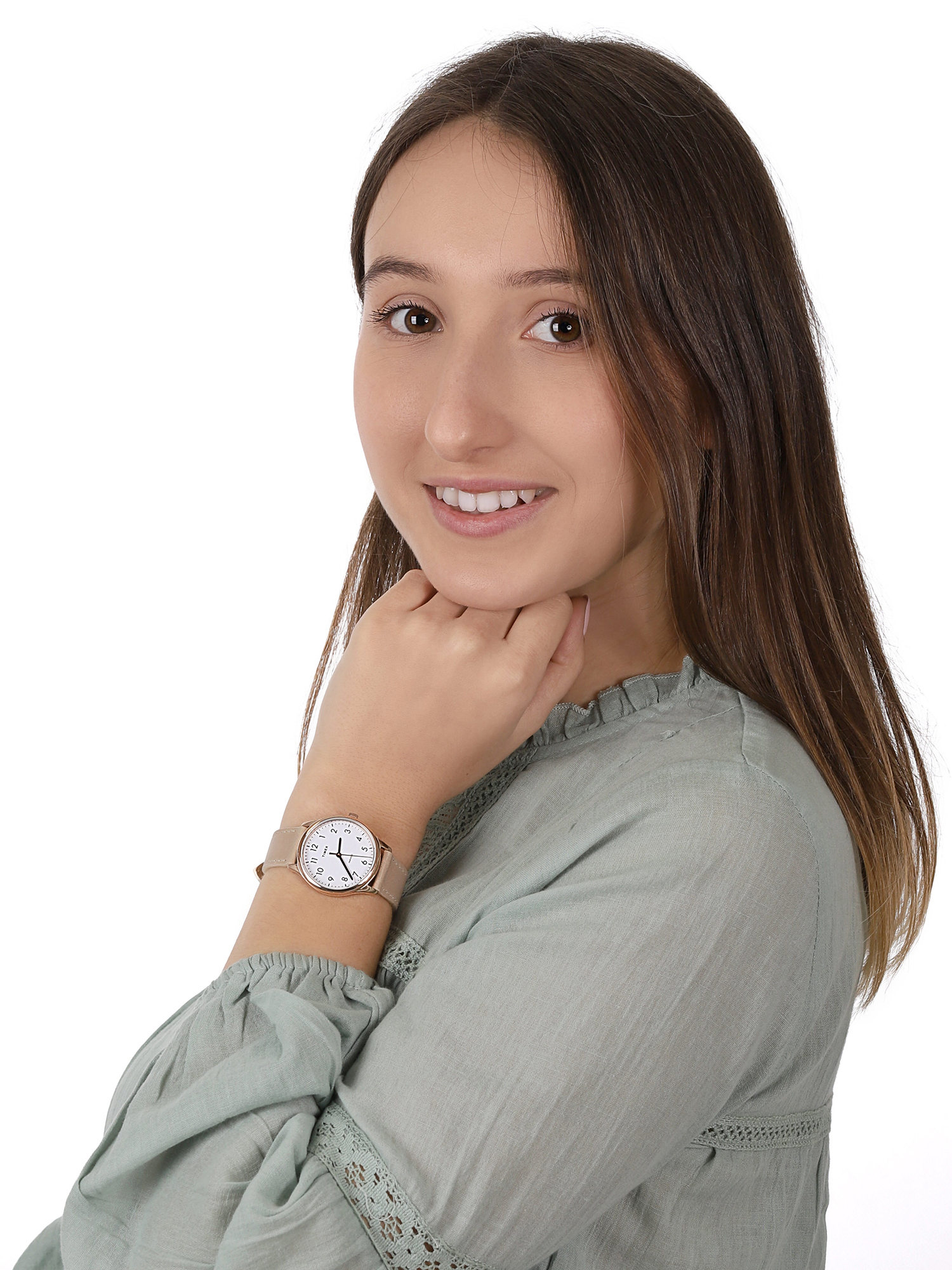 zegarek Timex TW2T72400 różowe złoto Easy Reader