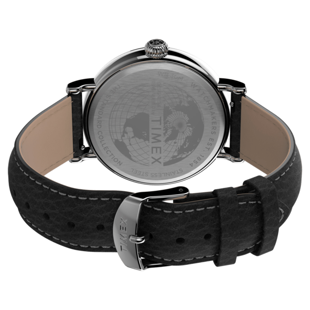 Timex TW2T90900 zegarek srebrny klasyczny Standard pasek - miniatura 5