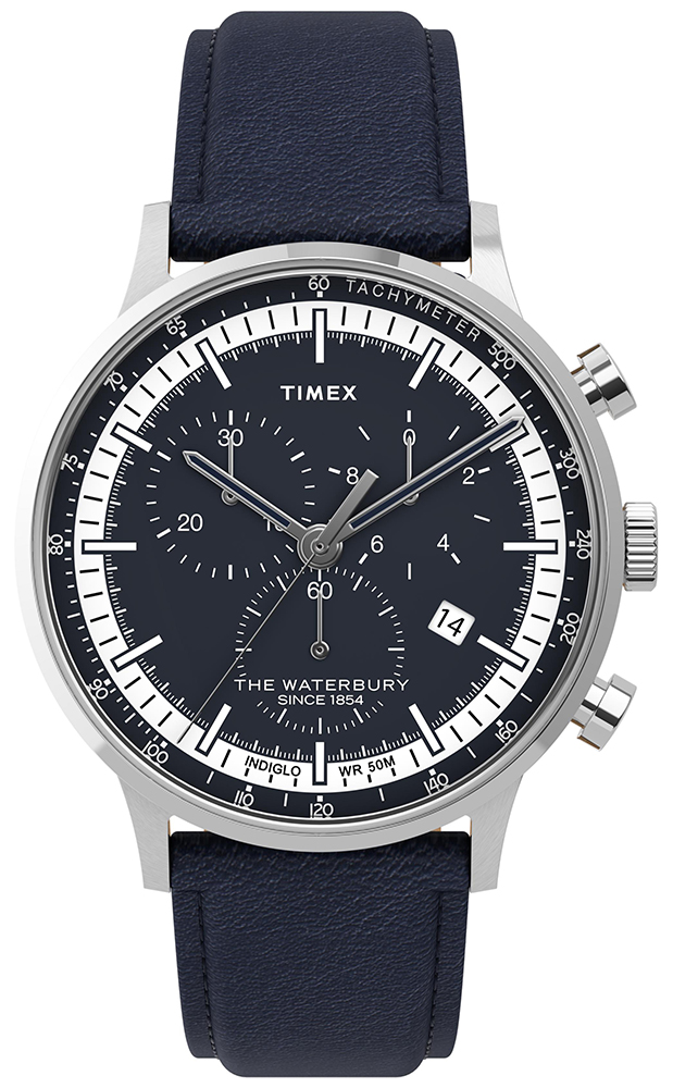 Timex Waterbury Classic Chronograph 40mm Leather Strap TW2U04700