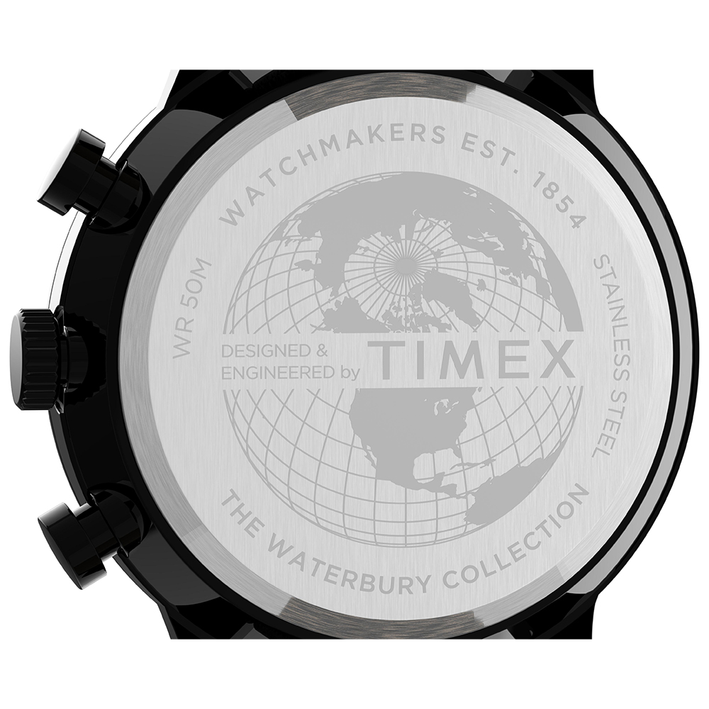 Timex TW2U04800 zegarek czarny sportowy Waterbury pasek - miniatura 5
