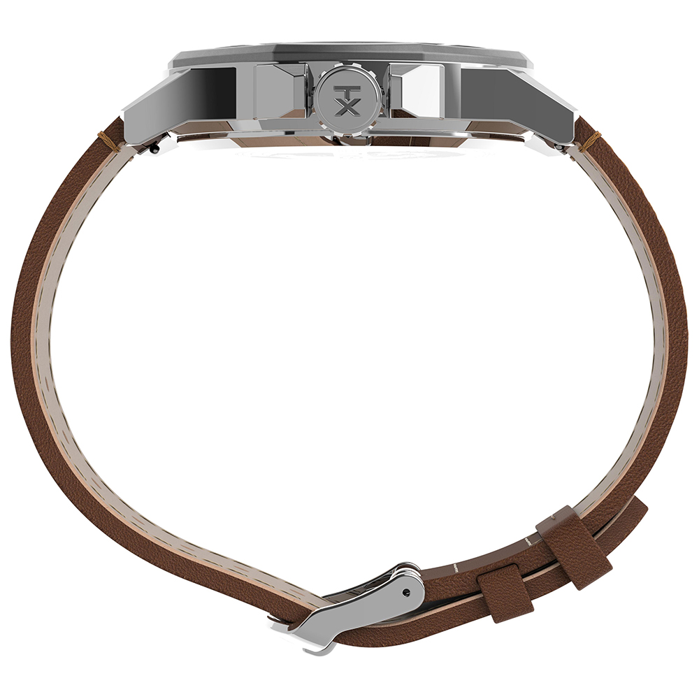 Timex TW2U15000 zegarek srebrny klasyczny Essex Avenue pasek