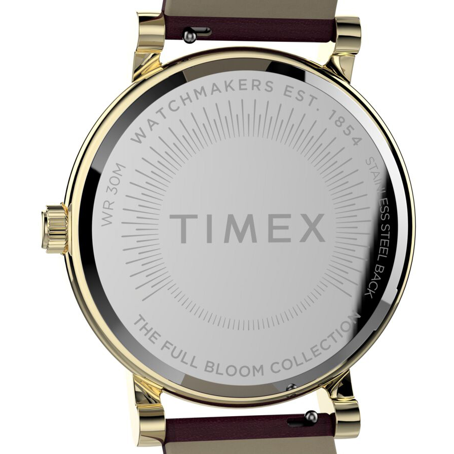 Timex TW2U19200 zegarek złoty klasyczny Full Bloom pasek - miniatura 5