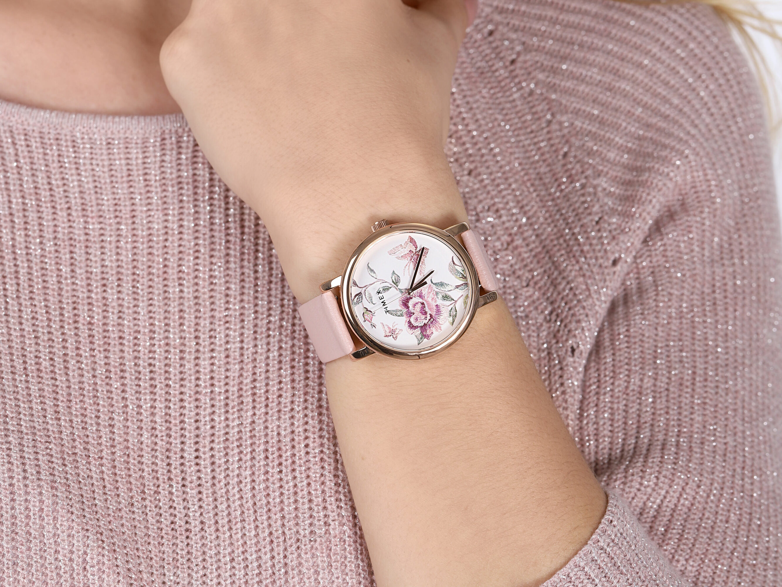 zegarek Timex TW2U19300 złoty Full Bloom - miniatura 4