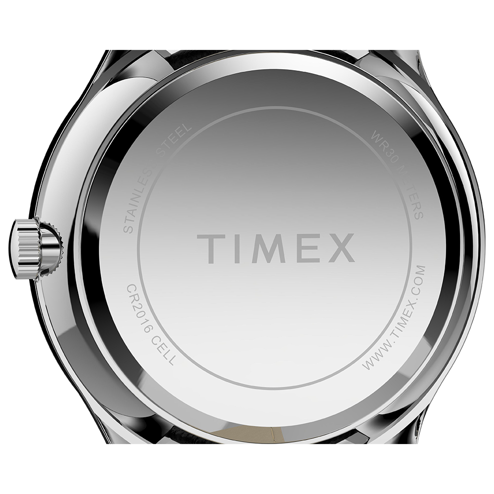 Timex TW2U22100 zegarek srebrny klasyczny Easy Reader pasek - miniatura 8