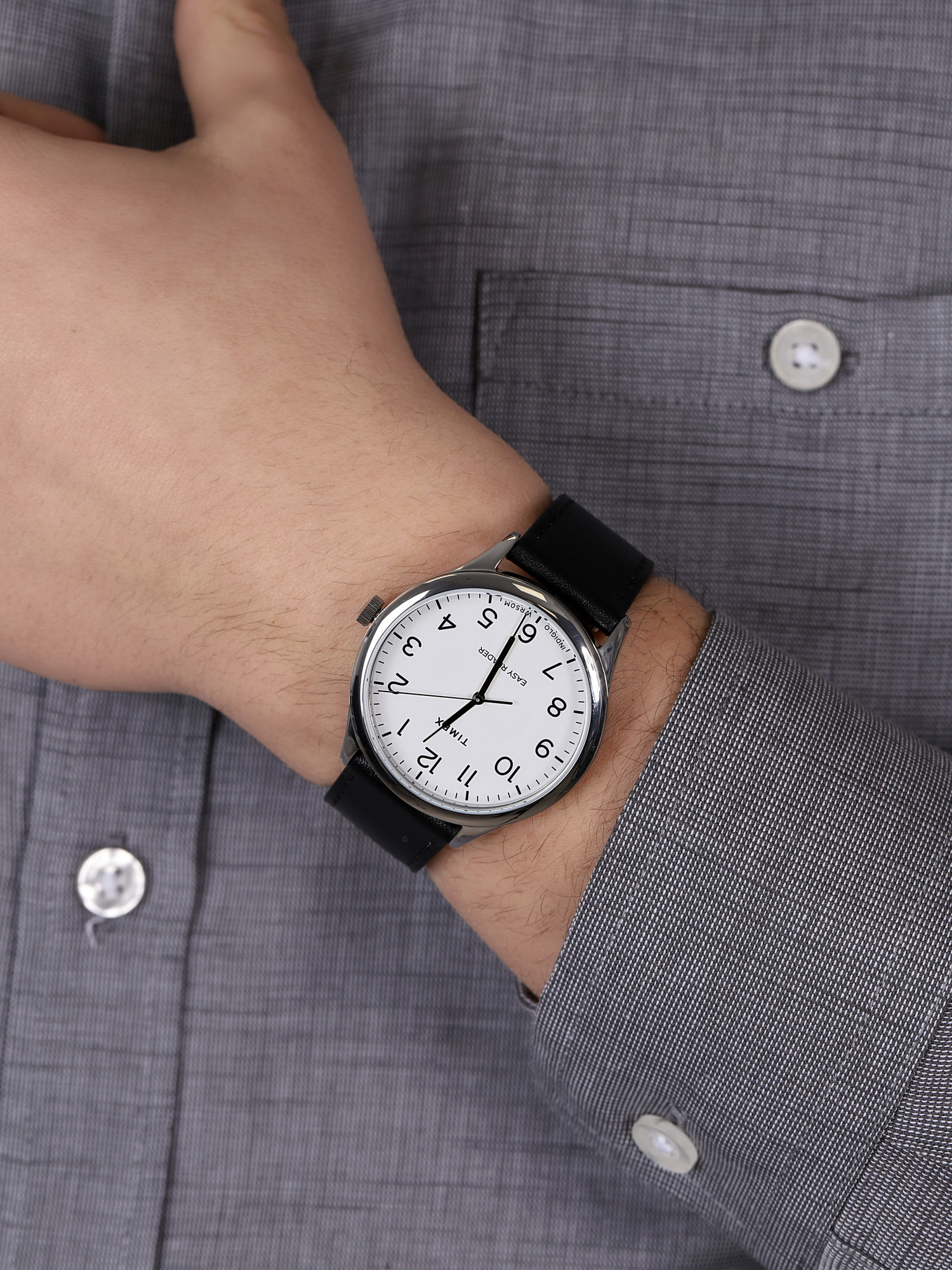 zegarek Timex TW2U22100 srebrny Easy Reader - miniatura 3