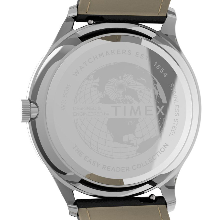 Timex TW2U22300 zegarek srebrny klasyczny Easy Reader pasek - miniatura 5