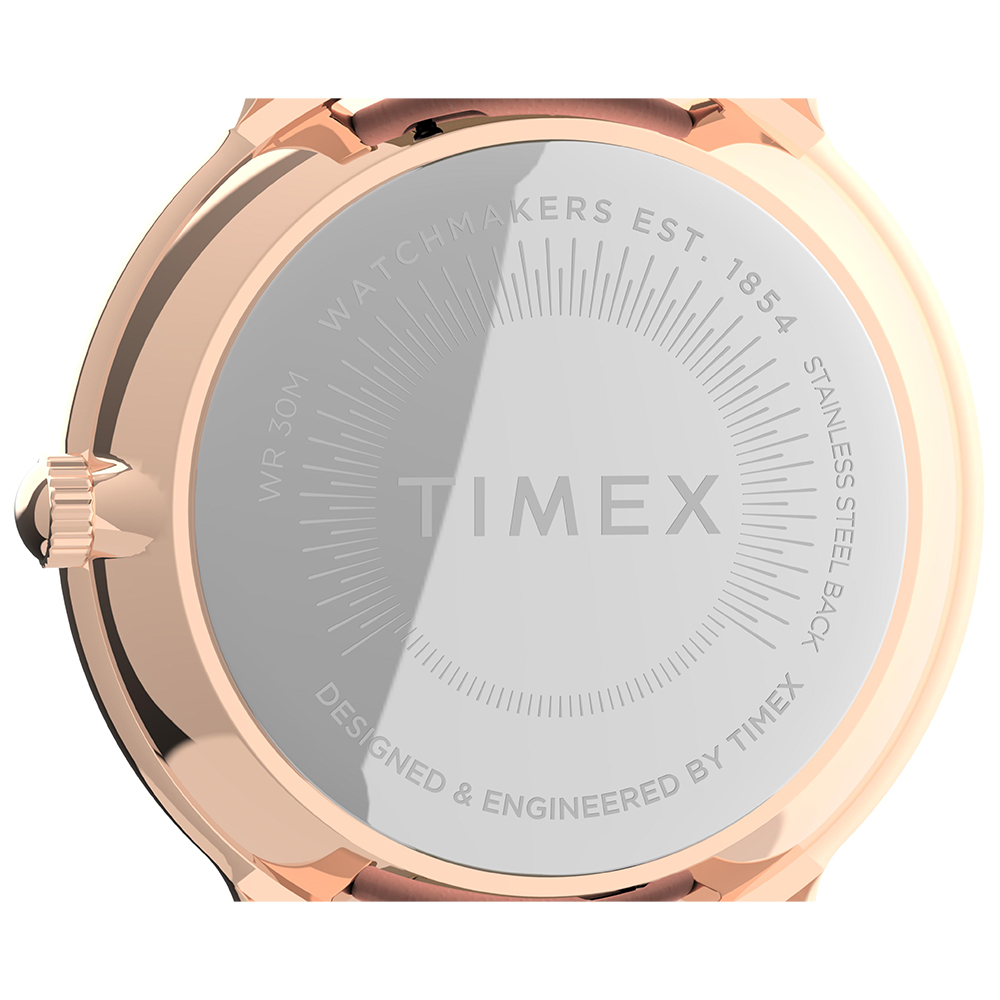 Timex TW2U22700 zegarek różowe złoto klasyczny Norway pasek - miniatura 5