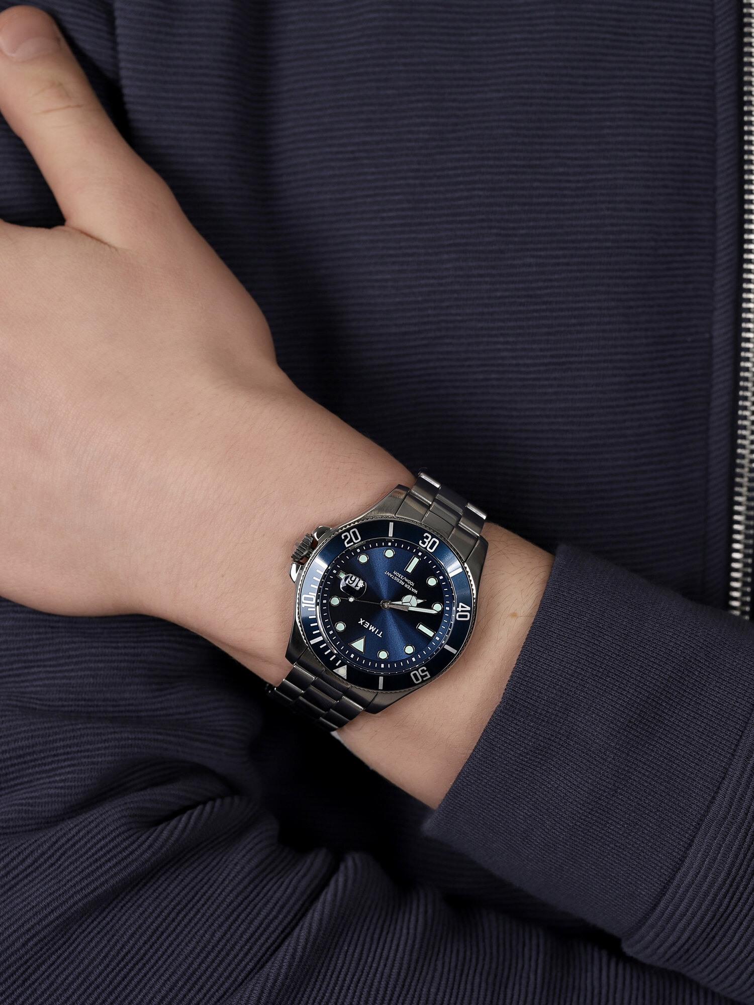 zegarek Timex TW2U41900 srebrny Harborside