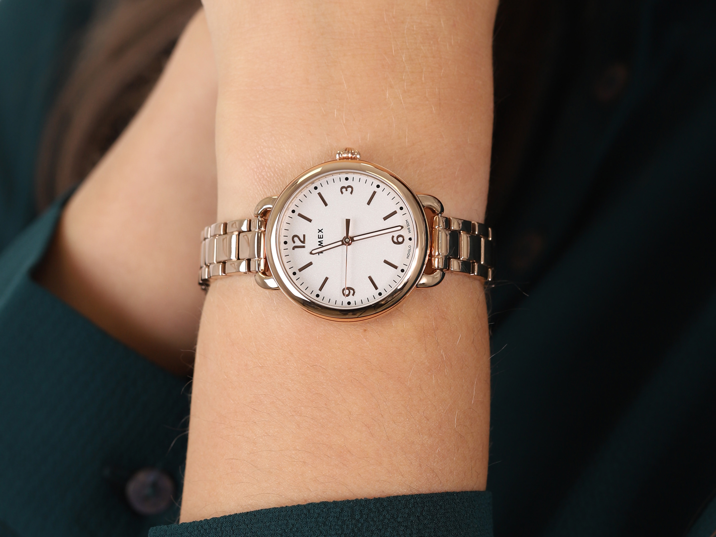 zegarek Timex TW2U60700 różowe złoto Standard - miniatura 4