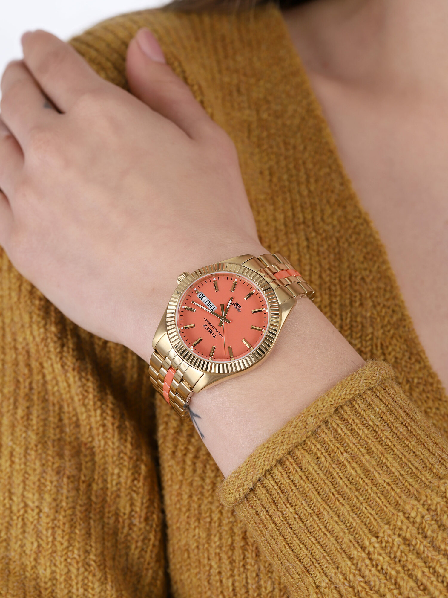 zegarek Timex TW2U82700 złoty Waterbury - miniatura 3