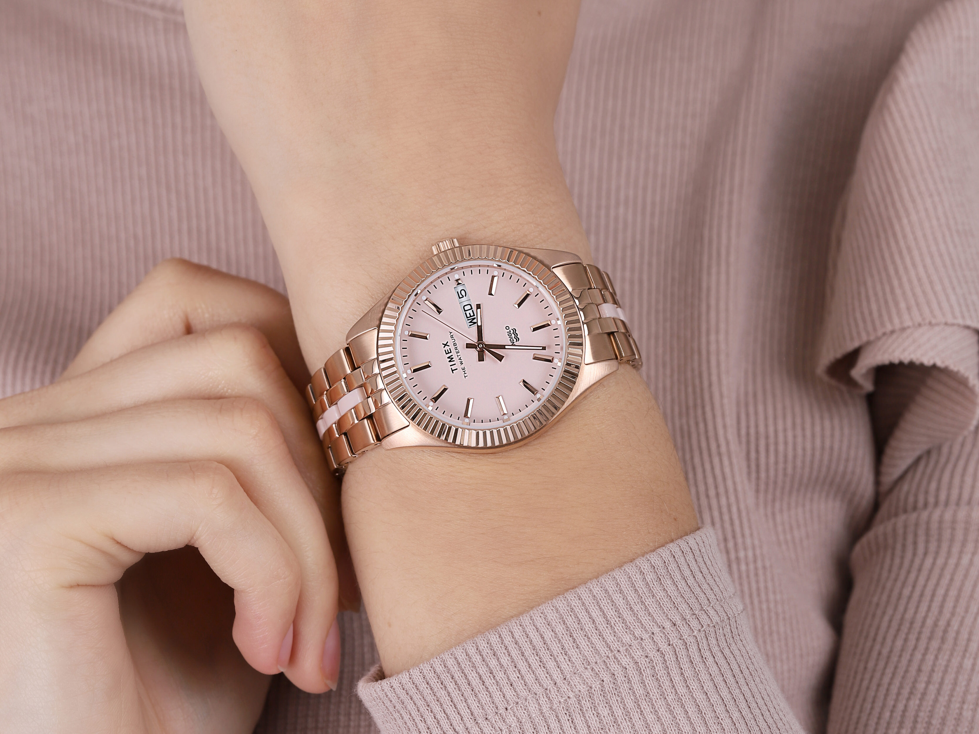 zegarek Timex TW2U82800 kwarcowy damski Waterbury Waterbury Legacy Boyfriend 36mm - miniatura 4