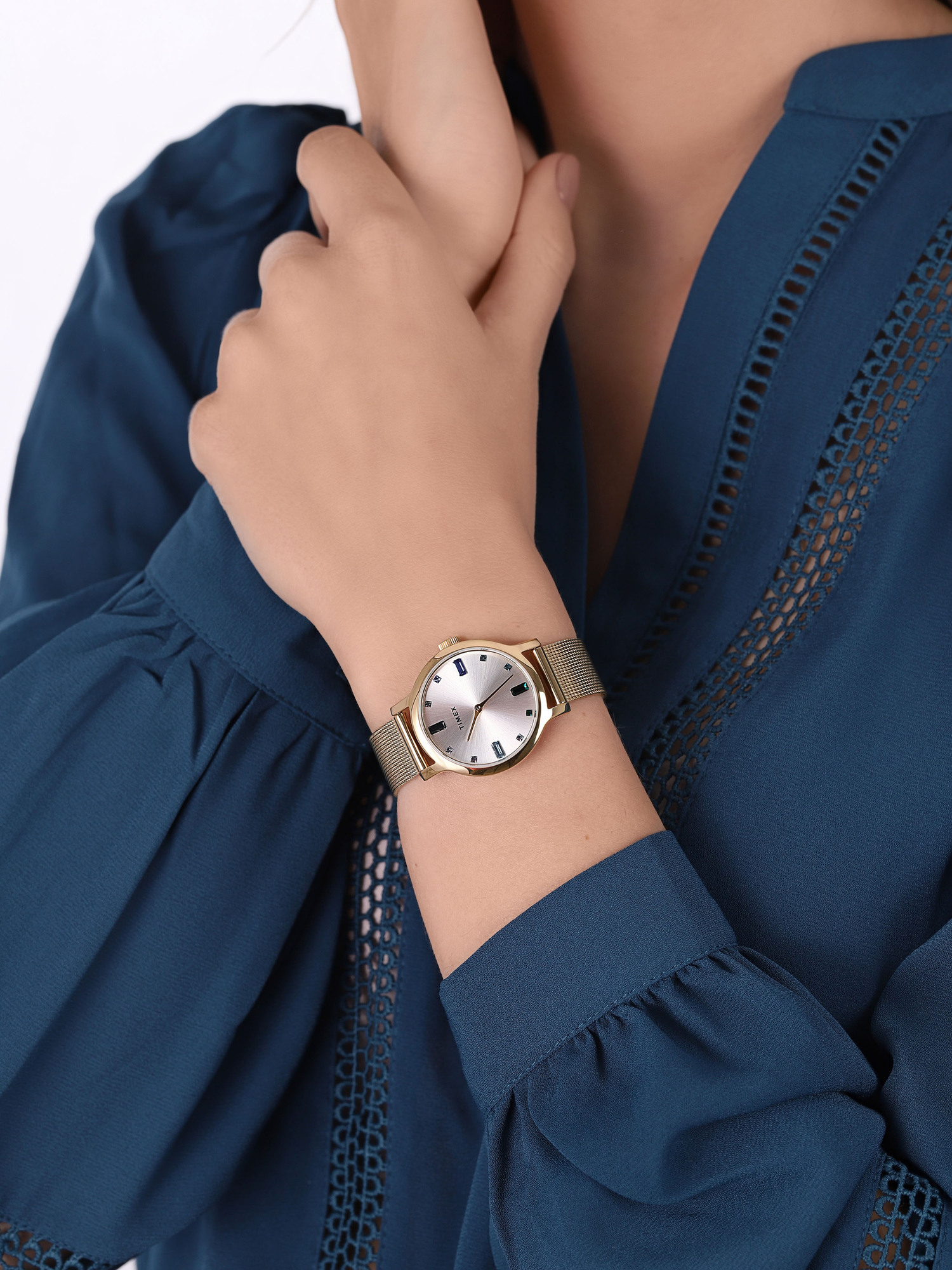 zegarek Timex TW2U86900 złoty Transcend - miniatura 3