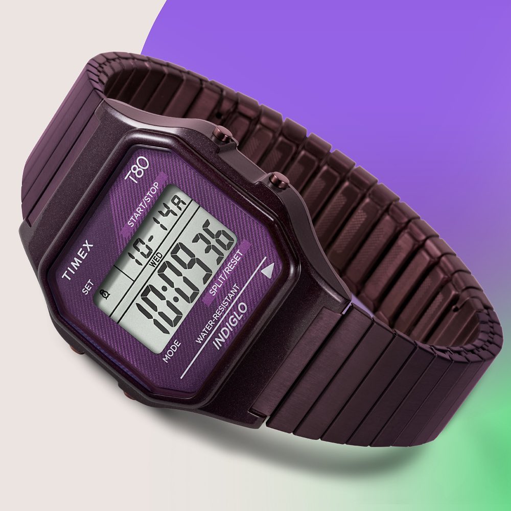 zegarek Timex TW2U93900 fioletowy T80 - miniatura 7