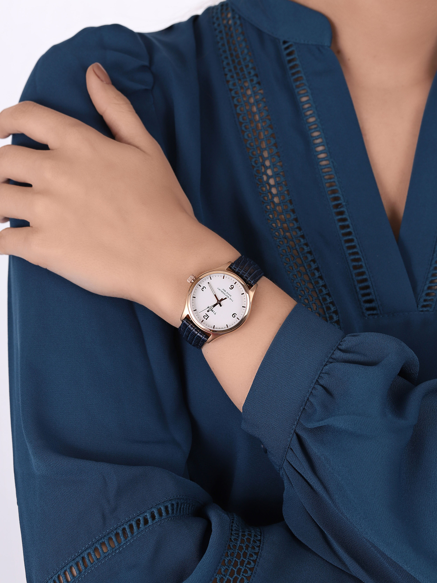 zegarek Timex TW2U97600 różowe złoto Waterbury - miniatura 3