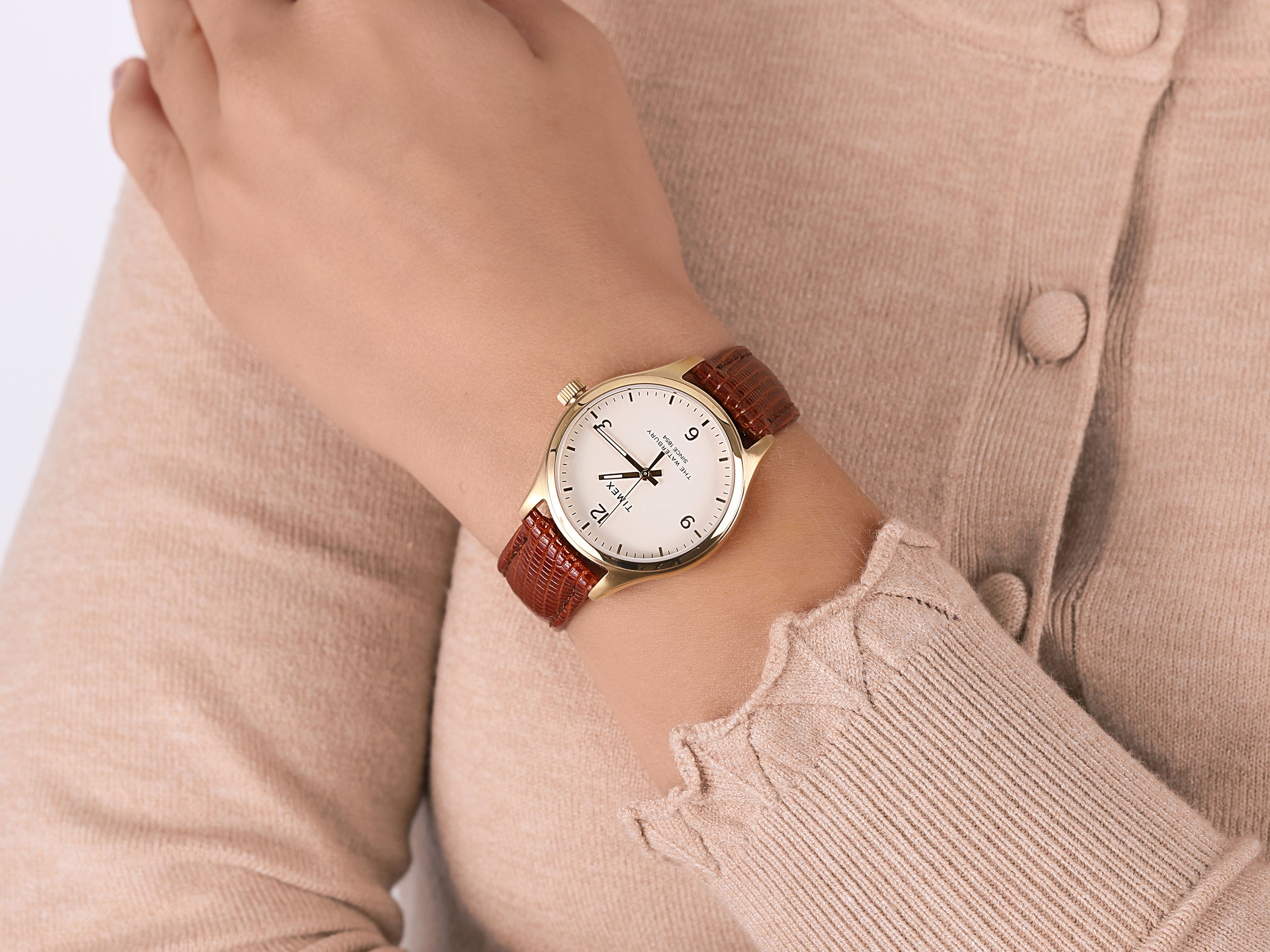 zegarek Timex TW2U97800 złoty Waterbury - miniatura 5