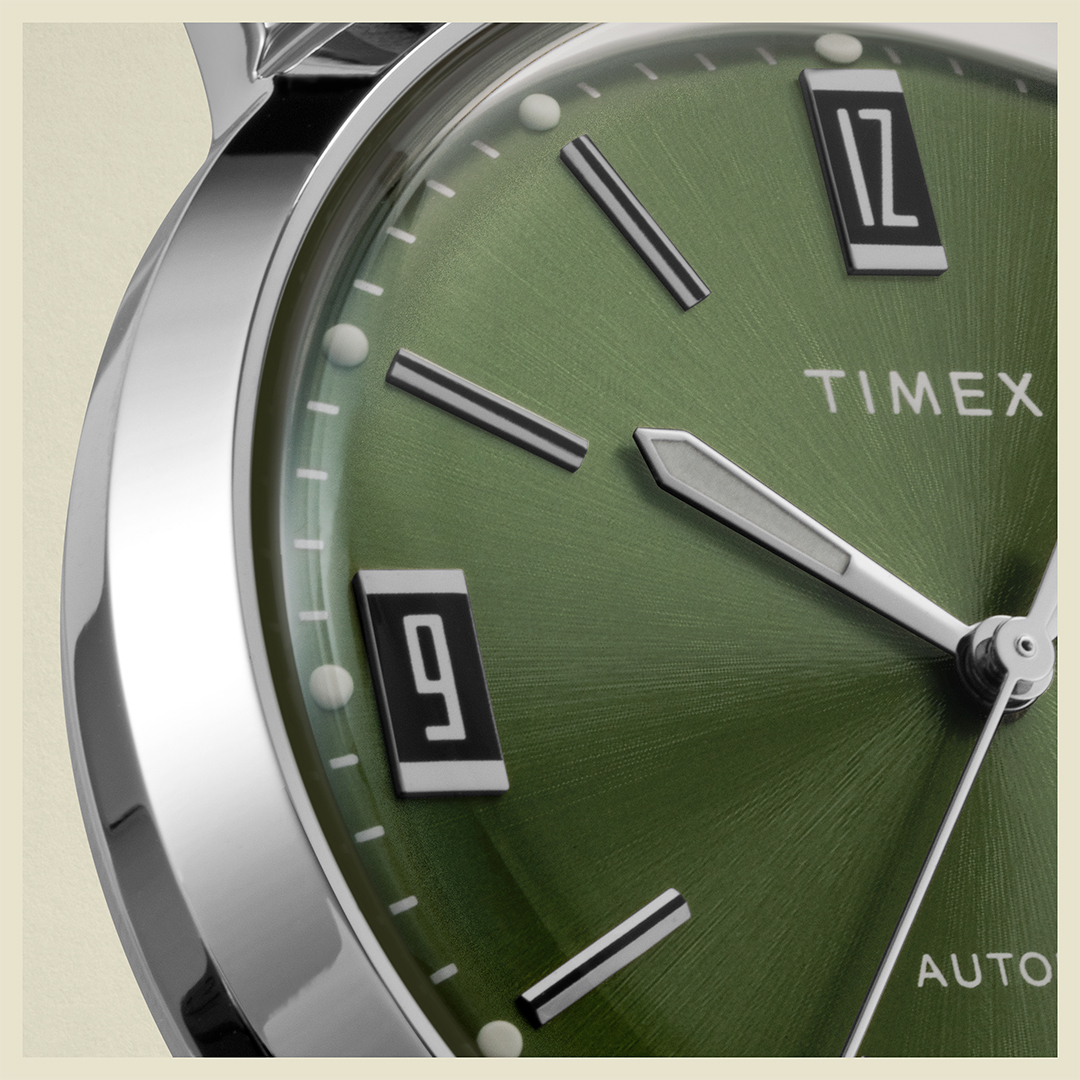 zegarek Timex TW2V44600 Marlin Automatic 40mm Leather Strap Marlin mineralne - miniatura 11
