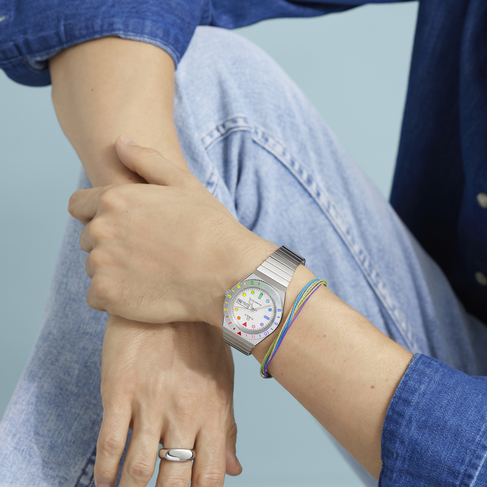 zegarek Timex TW2V66000 kwarcowy damski Damskie Q Timex Rainbow - miniatura 6