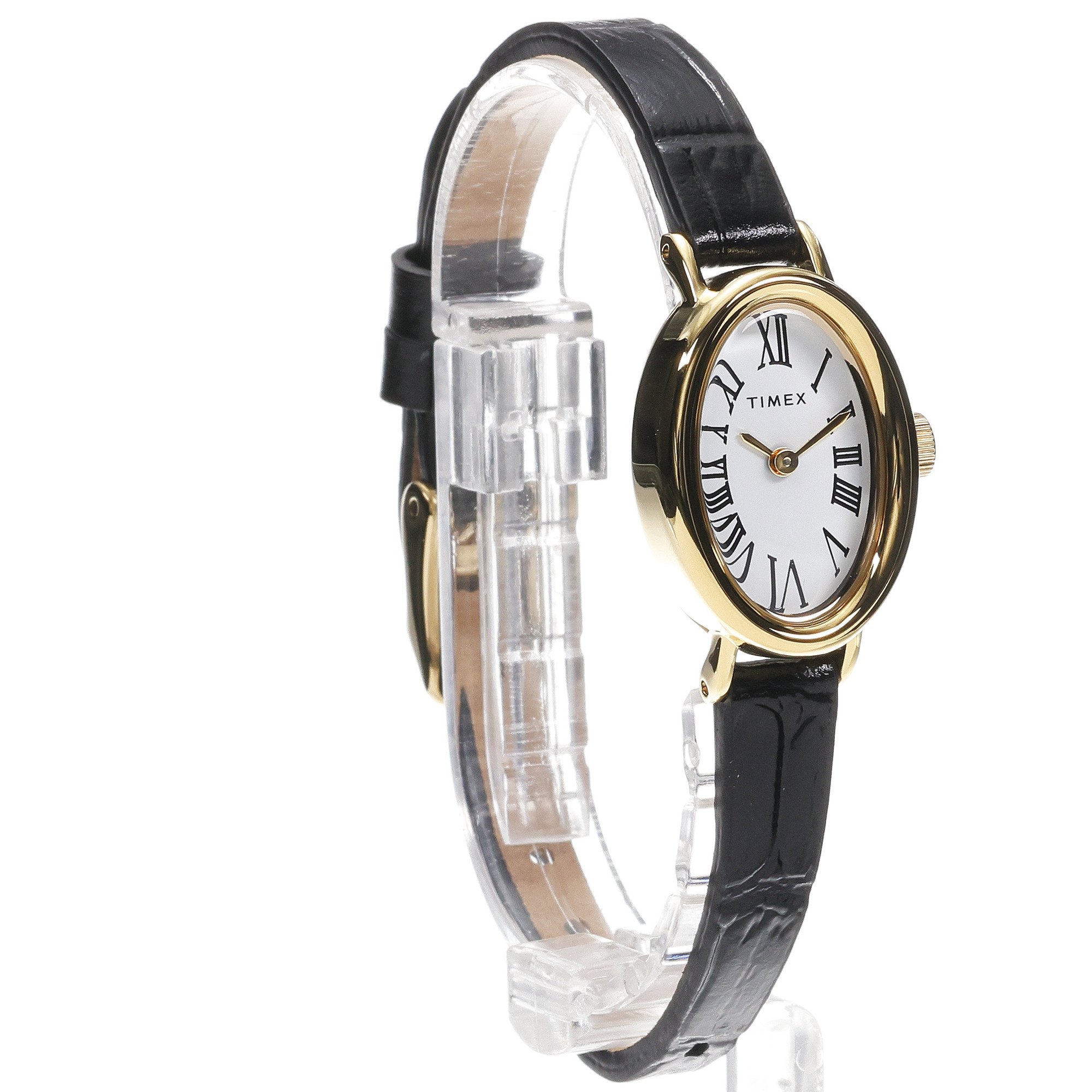 zegarek Timex TW2W78300 kwarcowy damski Damskie Cavatina Black Leather Strap 19mm