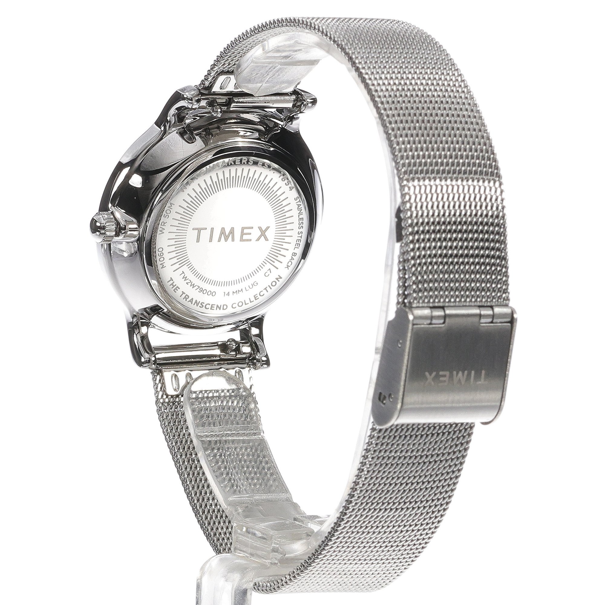 zegarek Timex TW2W79000 kwarcowy damski Transcend Transcend Stainless Steel Mesh 31mm