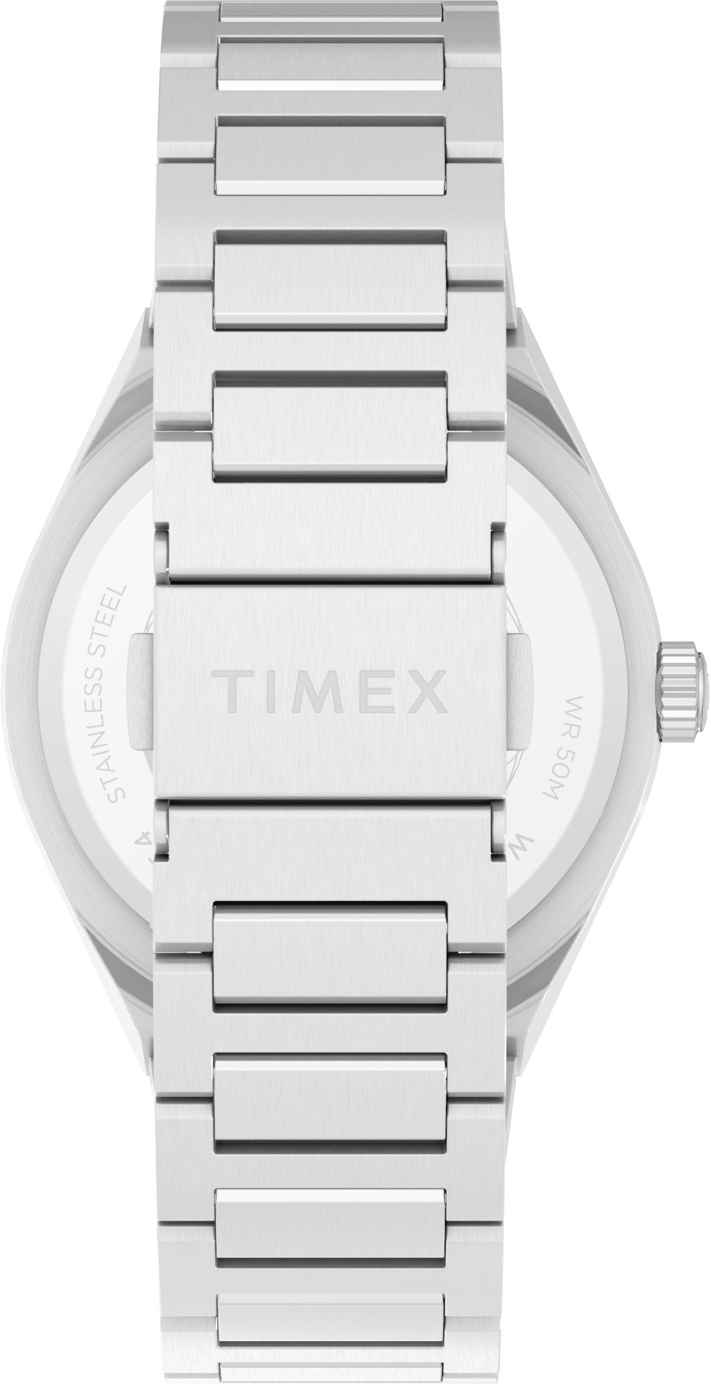 zegarek Timex TW2Y25000 Q Timex Continental Day and Date 39mm Stainless Steel Bracelet Watch