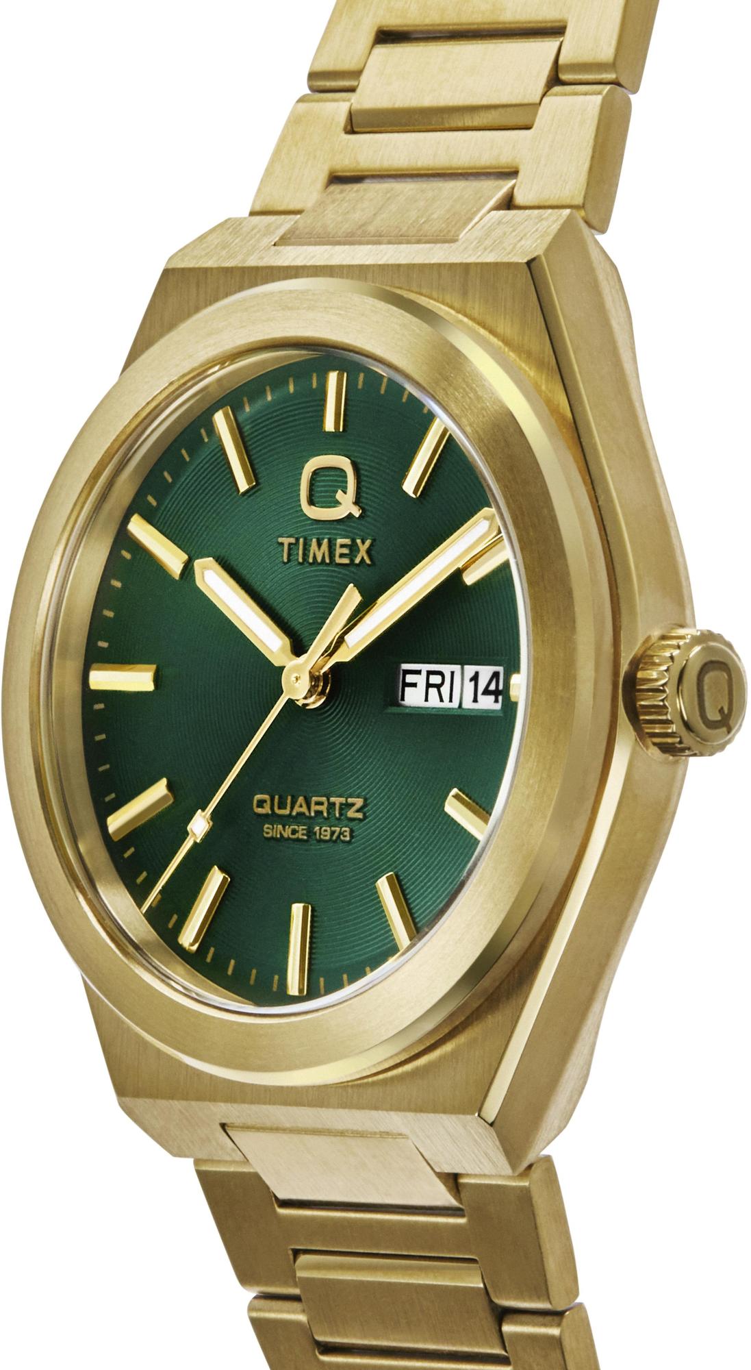 zegarek Timex TW2Y35100 Q Timex Continental Day and Date 39mm Stainless Steel Bracelet Watch