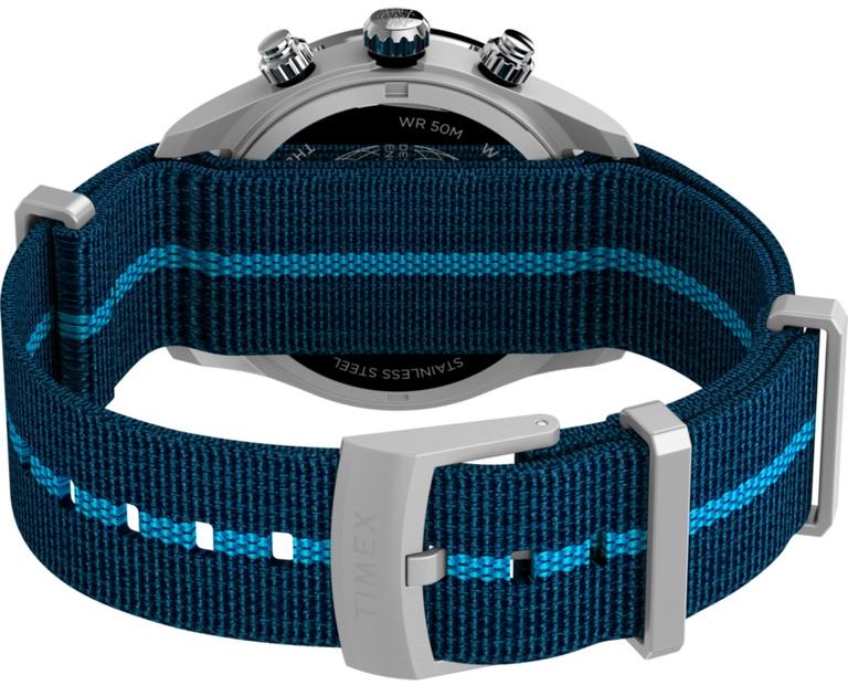 zegarek Timex TW2Y39000 Waterbury Heritage Chronograph 39mm Fabric Strap Watch męski z tachometr Waterbury - miniatura 7