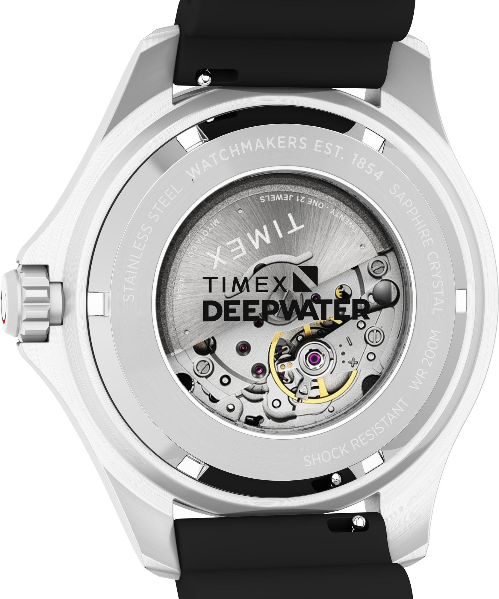 zegarek Timex TW2Y40000 Deepwater Meridian 200 Automatic 44mm Synthetic Rubber Strap Watch - miniatura 10