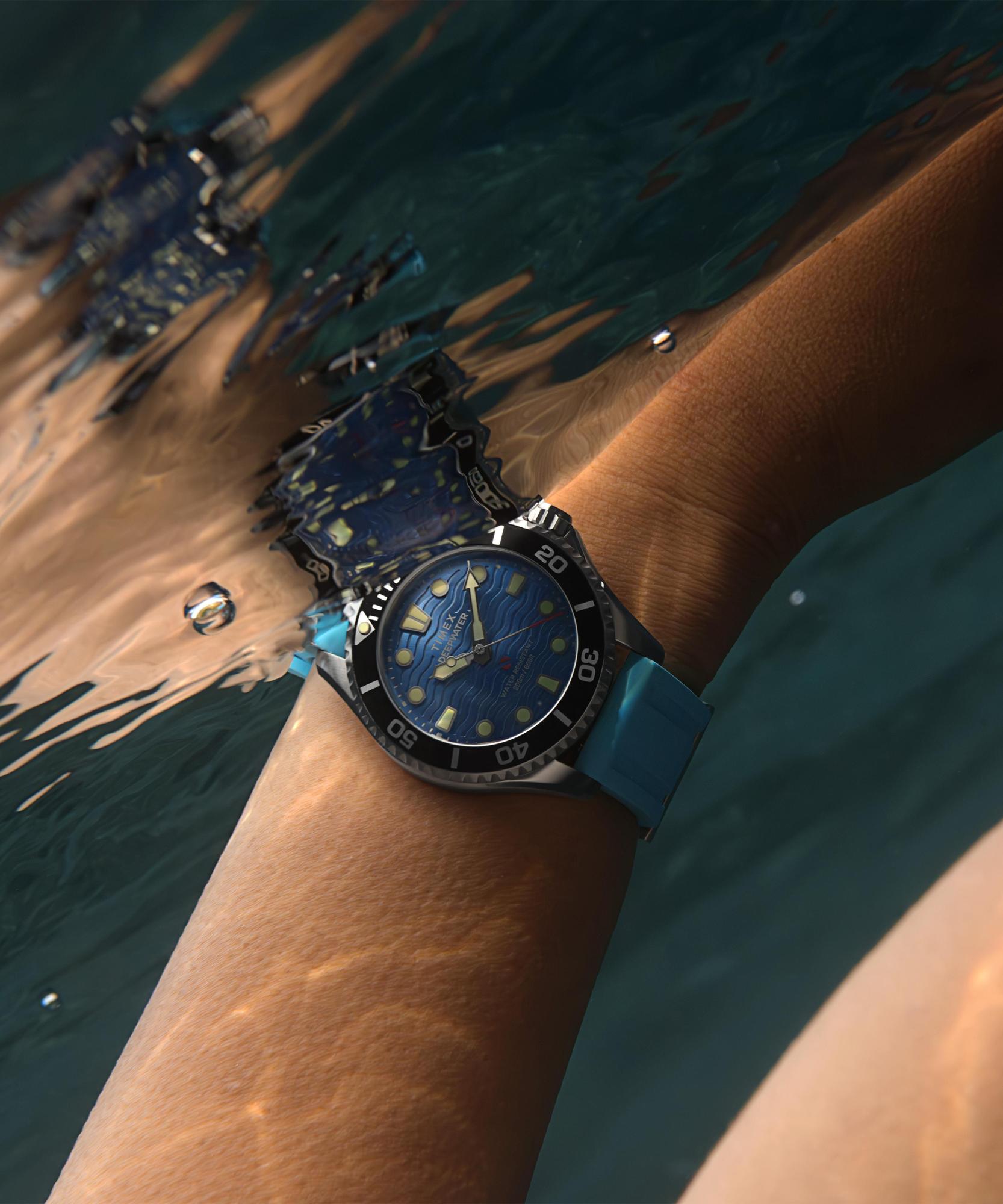 zegarek Timex TW2Y40400 Deepwater Meridian 200 38mm Synthetic Rubber Strap Watch - miniatura 15