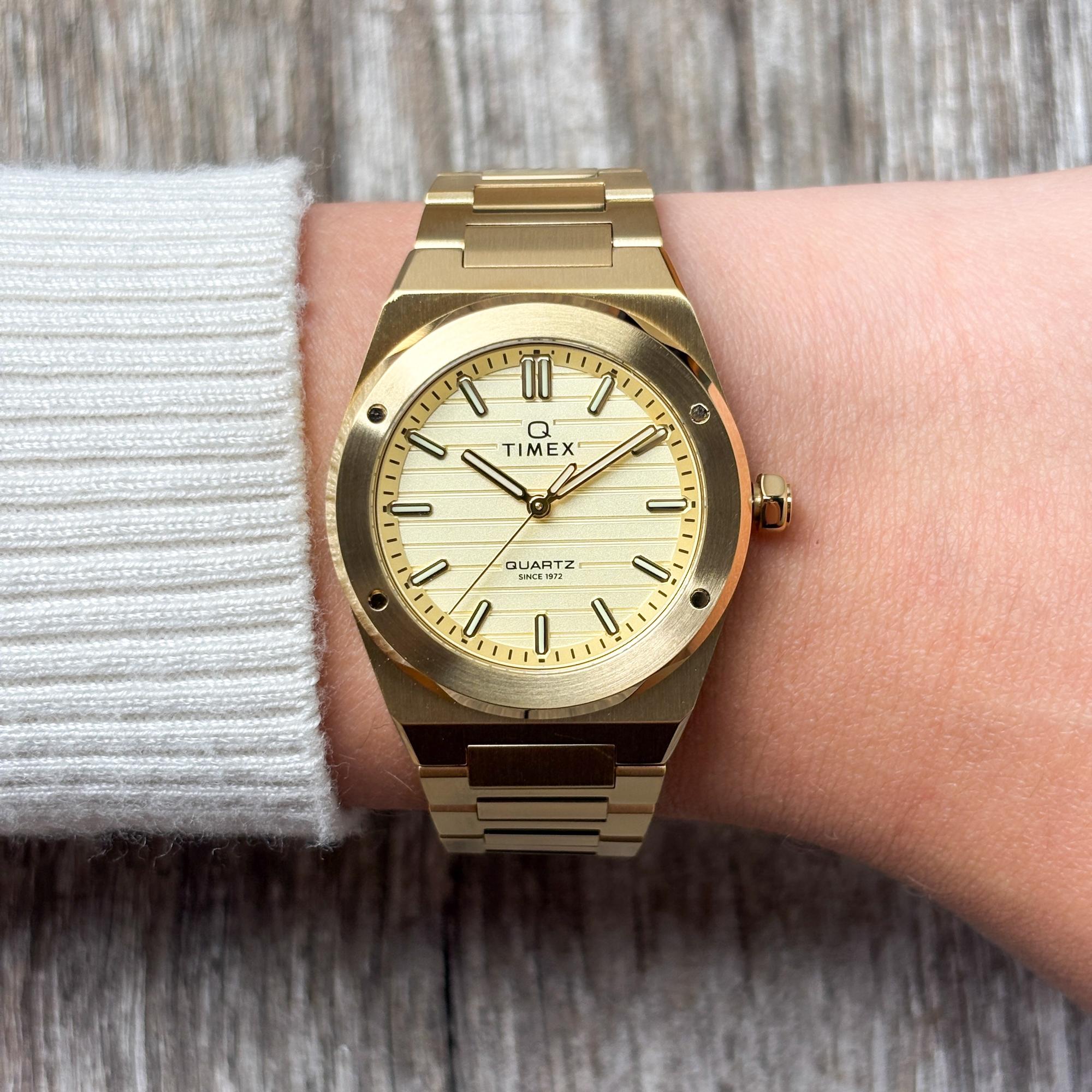 zegarek Timex TW2Y82000 złoty Q Timex - miniatura 11