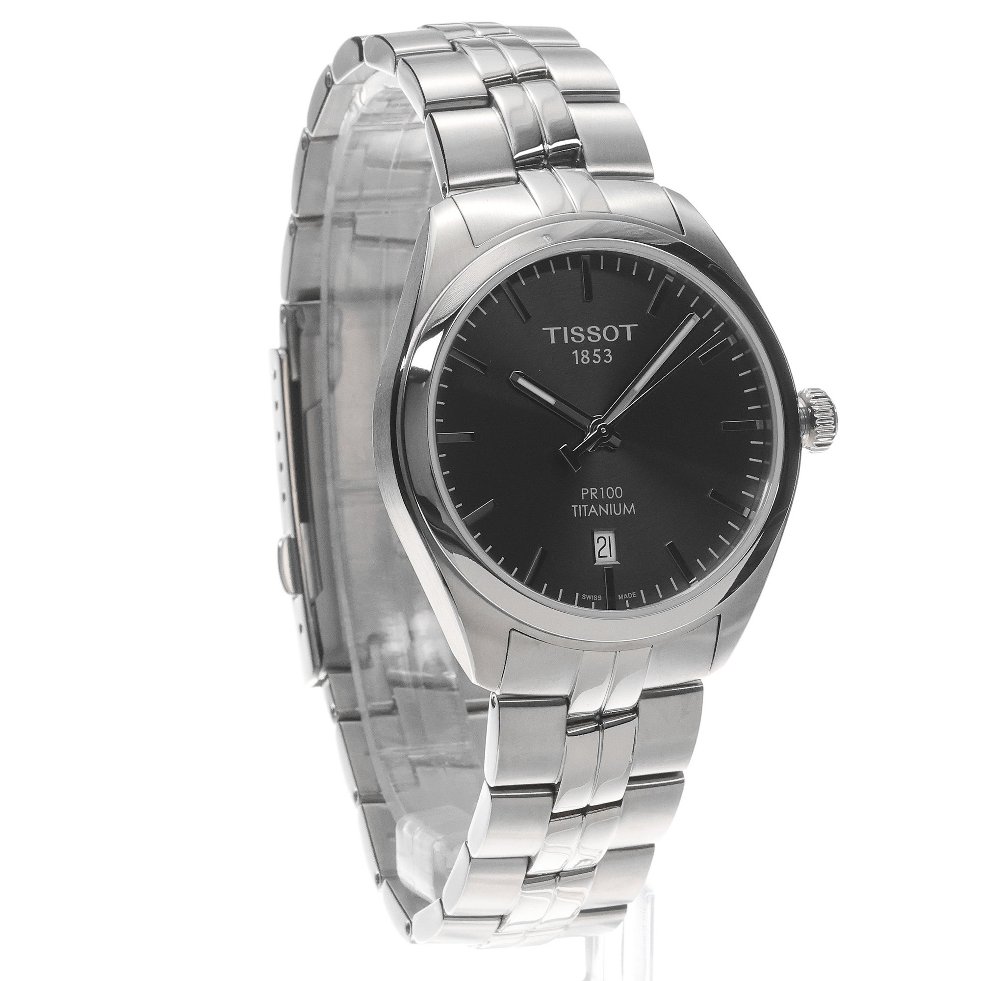 zegarek Tissot T1014104406100 szary PR 100 - miniatura 3