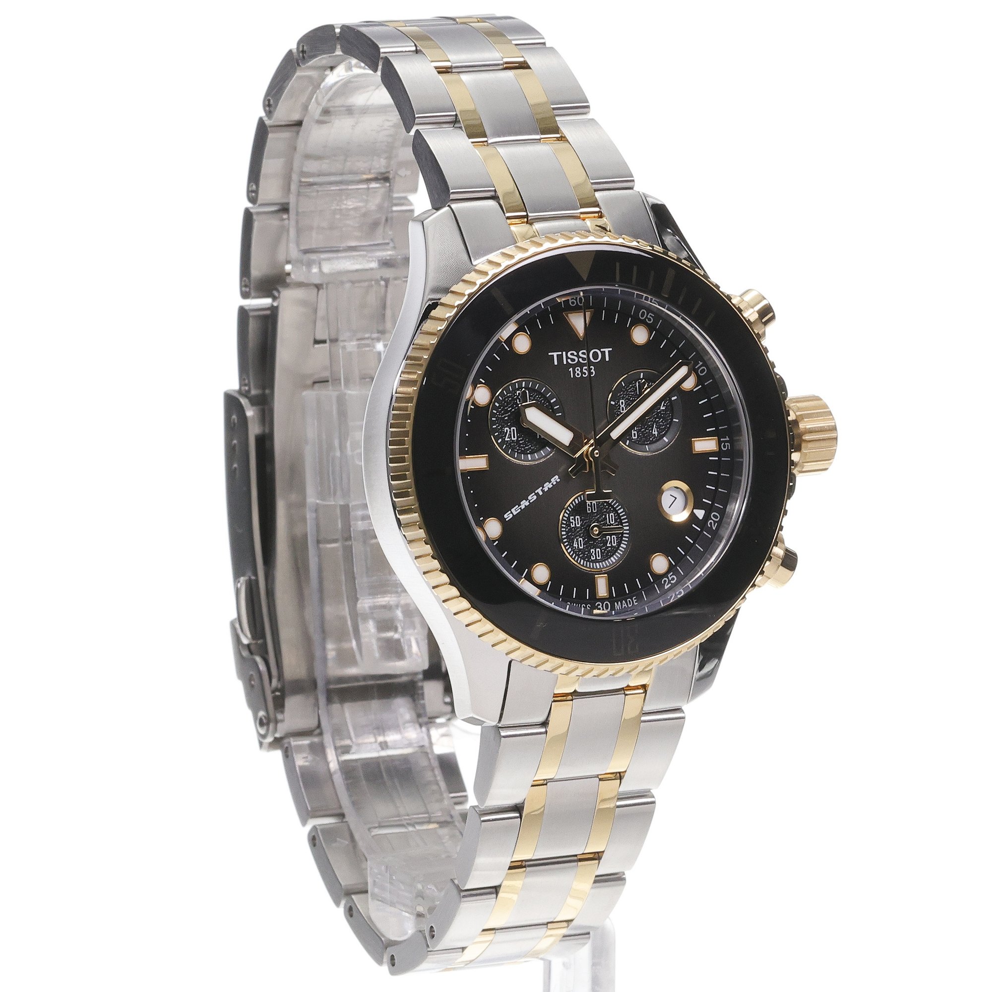 zegarek Tissot T1202172206100 kwarcowy męski Seastar Seastar 1000 Quartz Chronograph 38mm