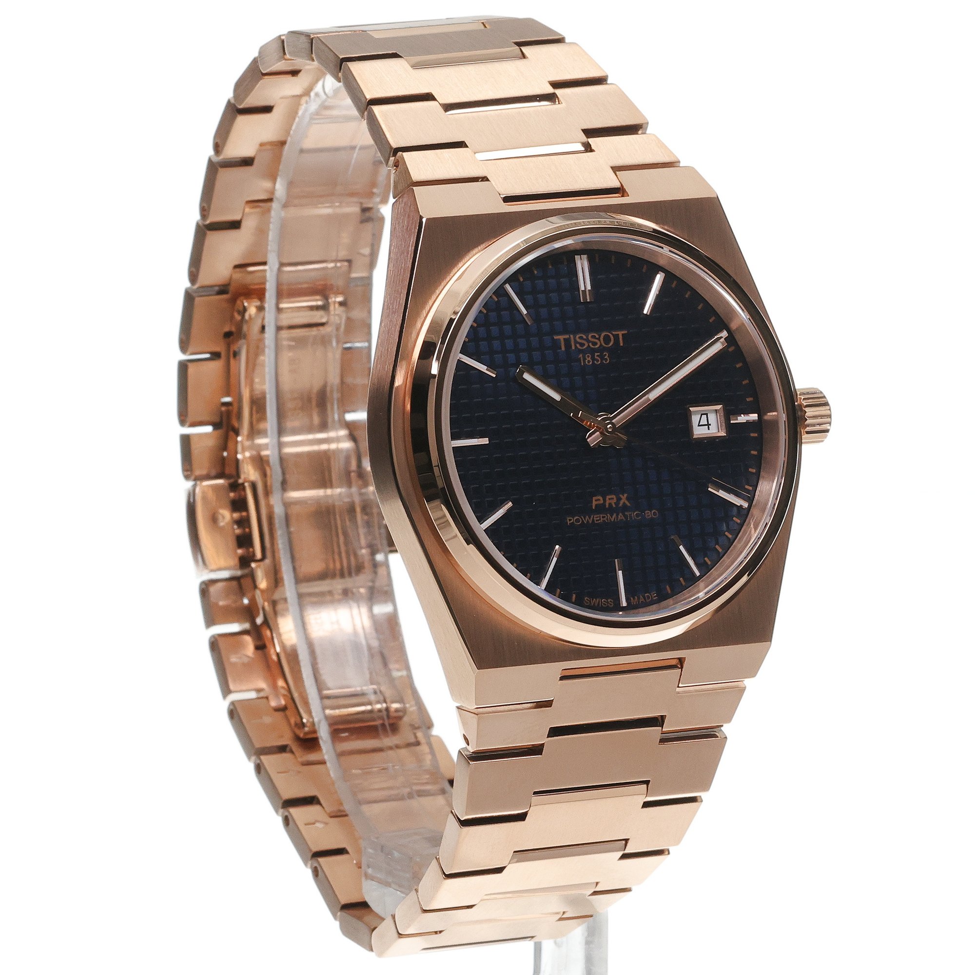 zegarek Tissot T1374073304100 automatyczny męski PRX PRX Powermatic 80 40mm - miniatura 3