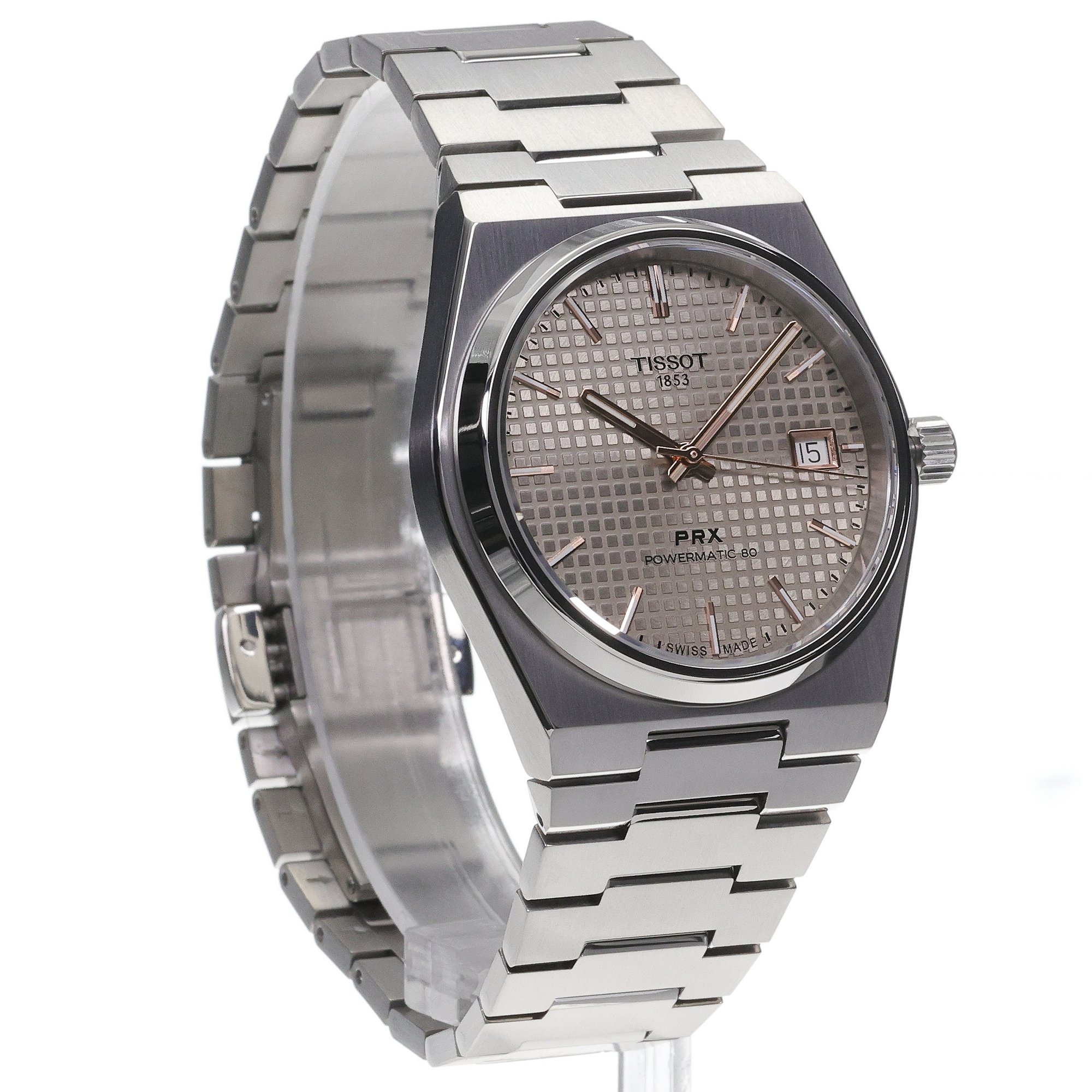 zegarek Tissot T1378074406100 PRX 38mm PRX szafirowe