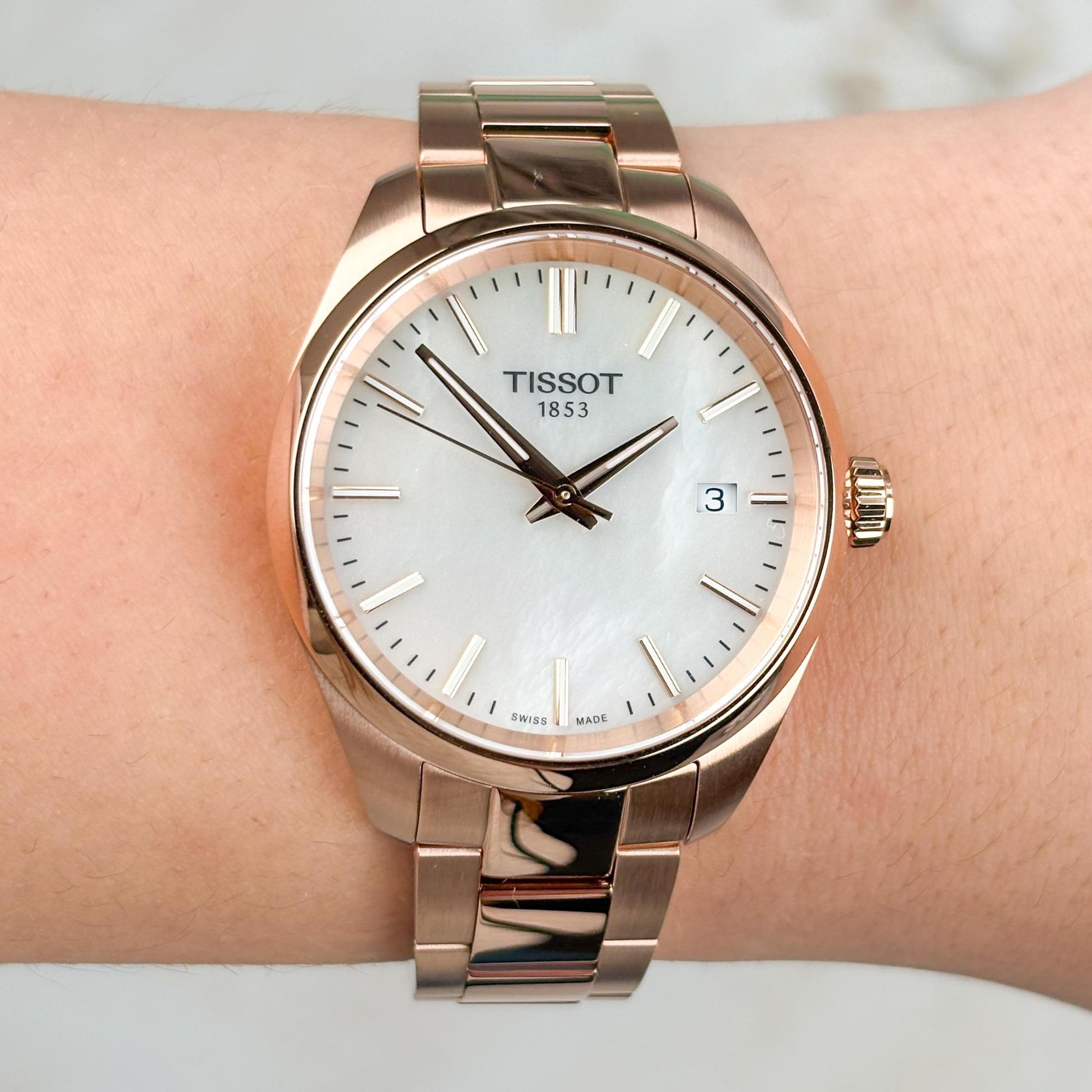 zegarek Tissot T1502103311100 kwarcowy damski T-Classic PR 100 Lady 34mm - miniatura 10