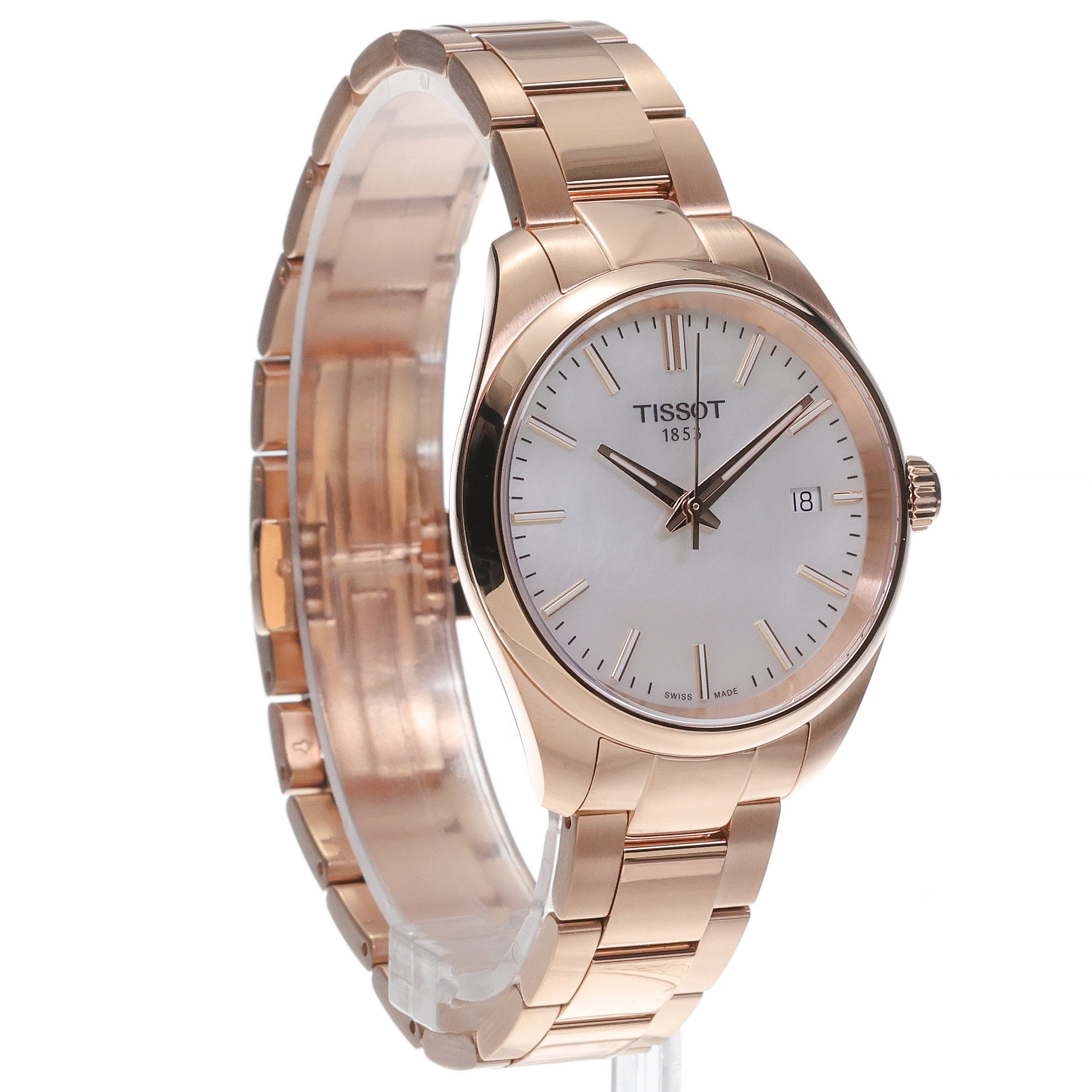 zegarek Tissot T1502103311100 różowe złoto T-Classic - miniatura 3