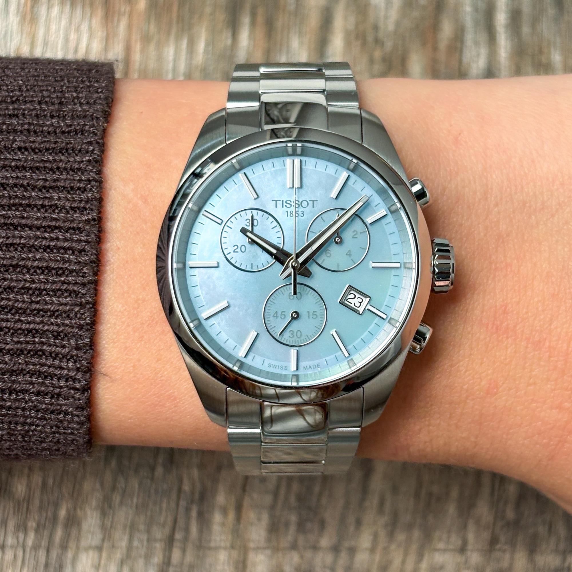 zegarek Tissot T1502171113100 srebrny PR 100 - miniatura 11