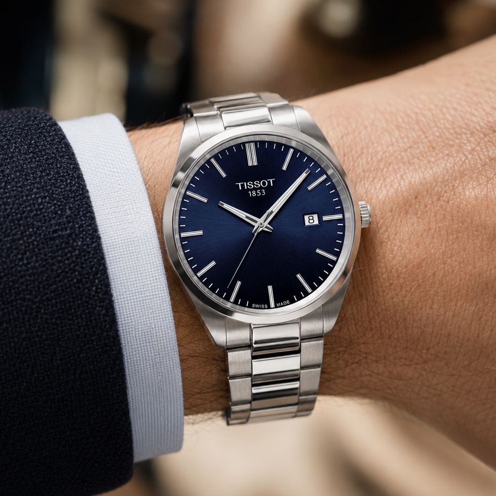 zegarek Tissot T1504101104100 srebrny PR 100 - miniatura 7
