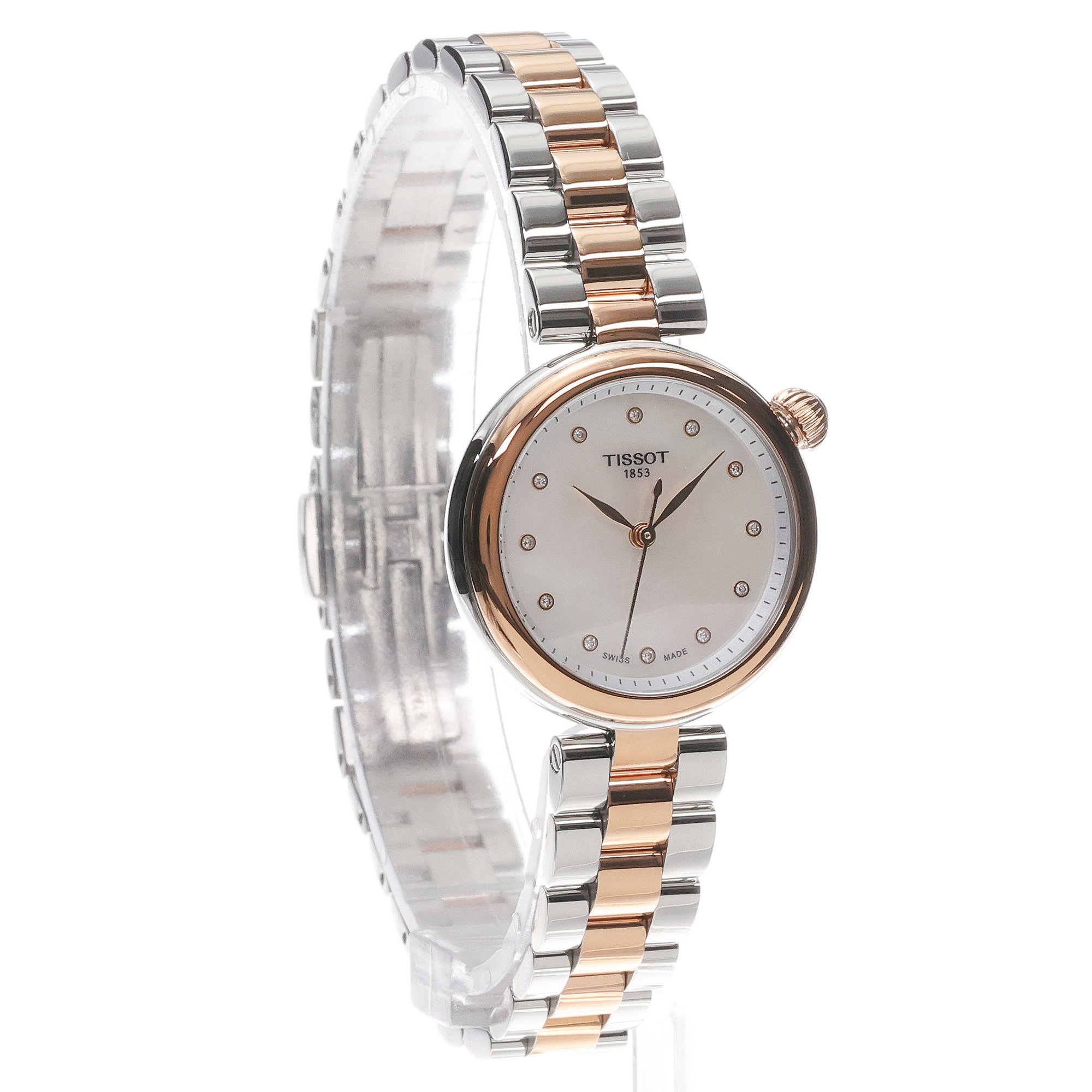 zegarek Tissot T1520102211601 kwarcowy damski T-LADY Desir 28mm - miniatura 3