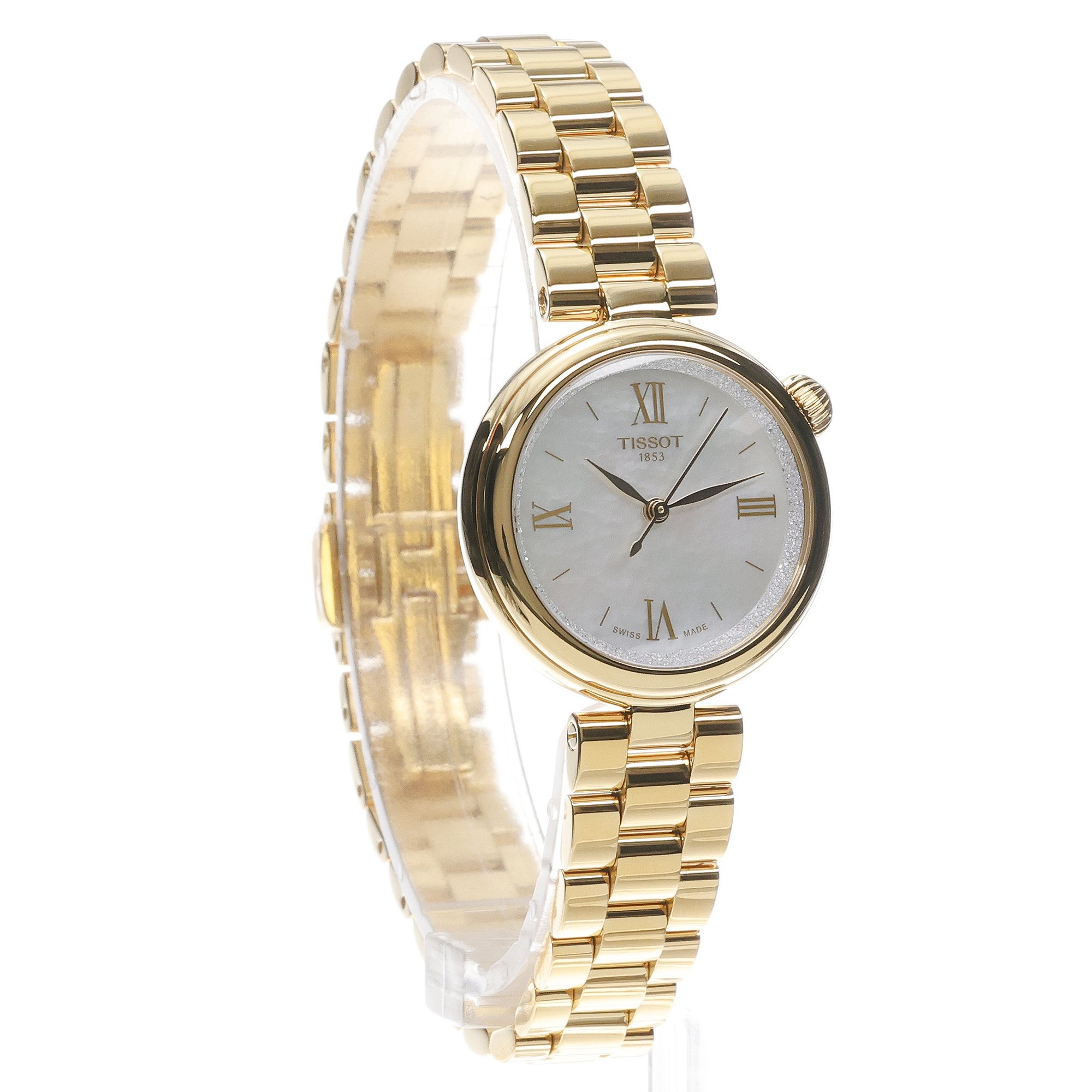 zegarek Tissot T1520103311800 złoty Desir - miniatura 3