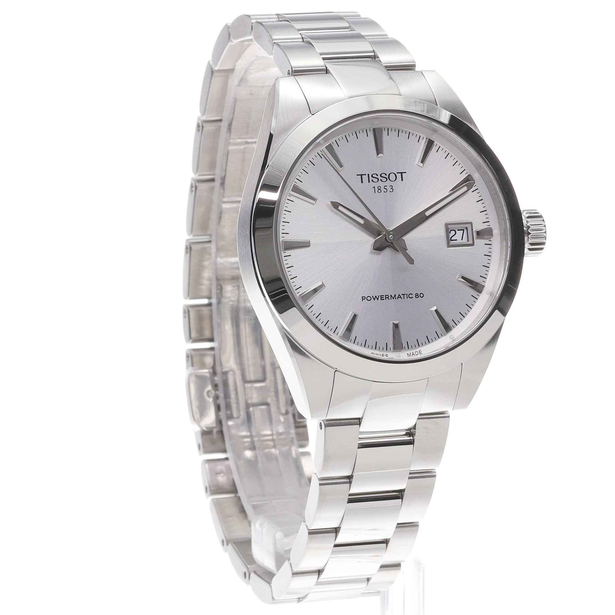 zegarek Tissot T1658071103100 srebrny Gentleman
