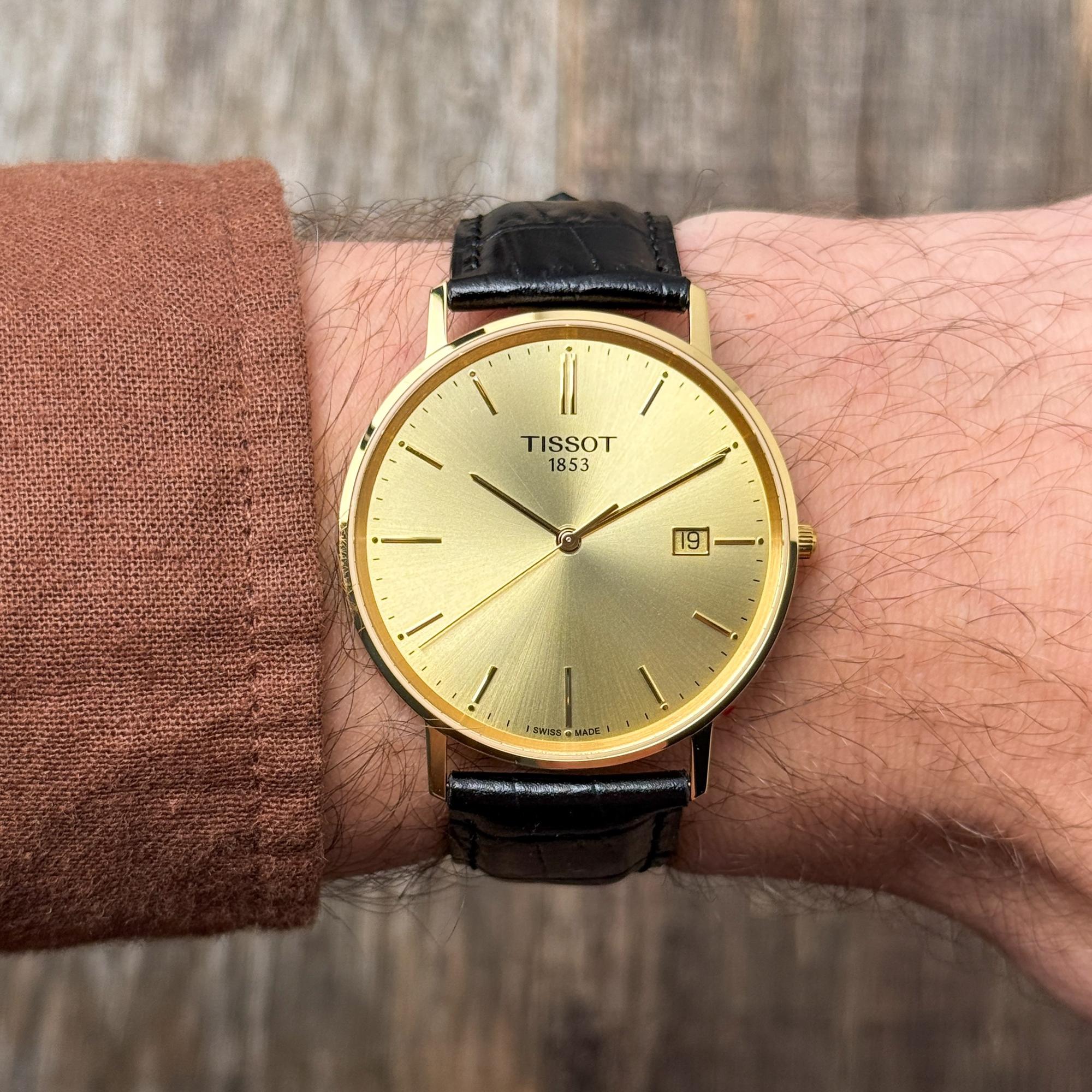 zegarek Tissot T9224101602100 kwarcowy męski Goldrun GOLDRUN GENT SAPPHIRE 38mm - miniatura 6