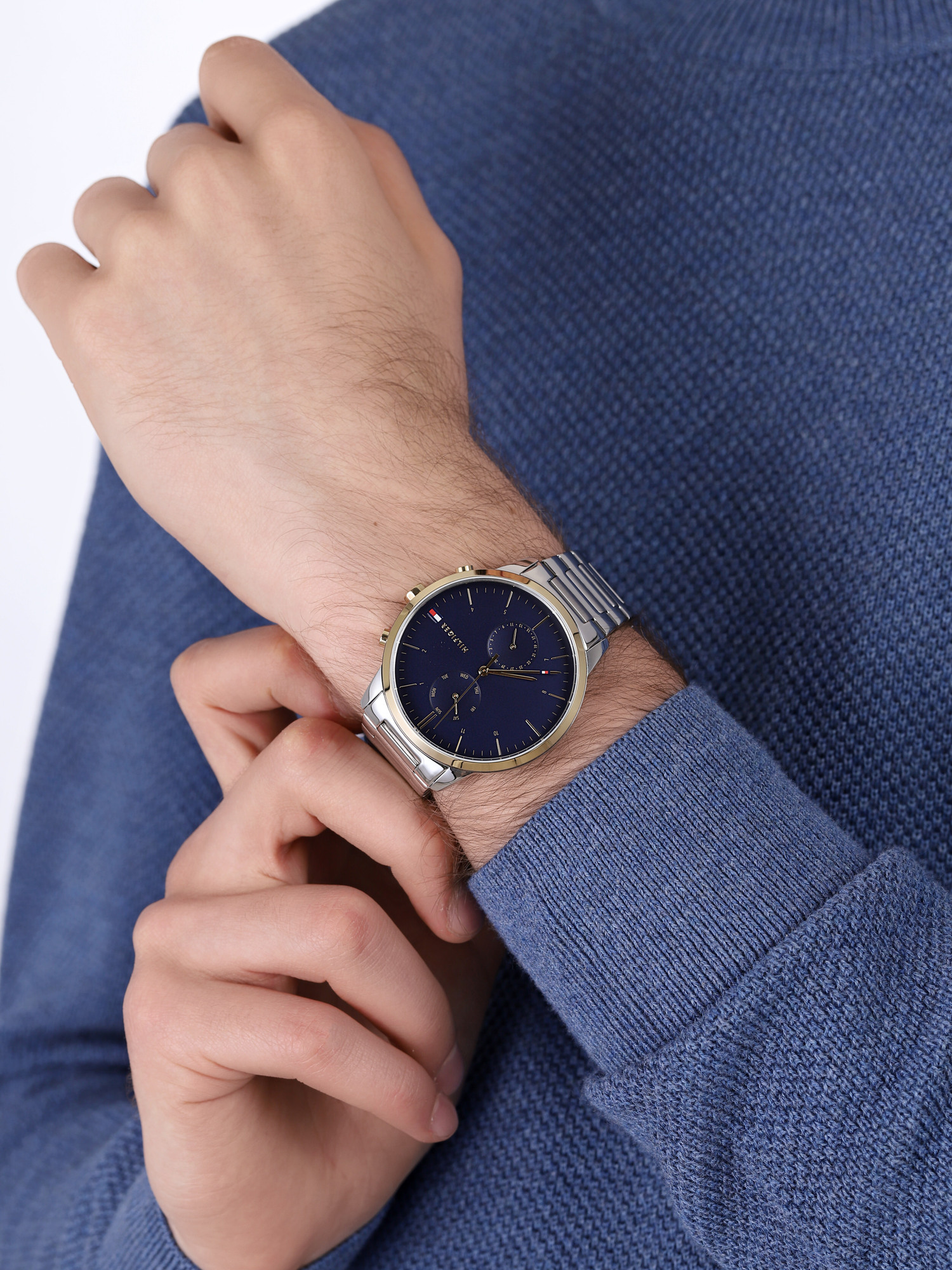 zegarek Tommy Hilfiger 1710408 srebrny Męskie - miniatura 3