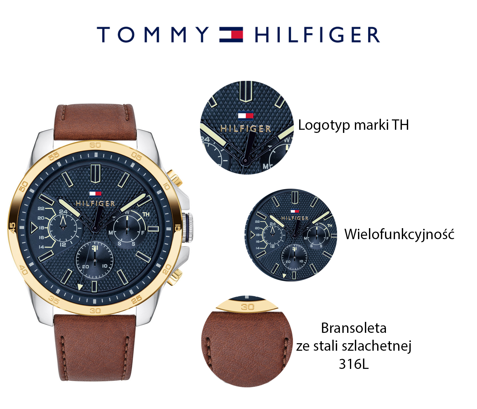 zegarek Tommy Hilfiger 1791561 kwarcowy męski Męskie Decker - miniatura 6
