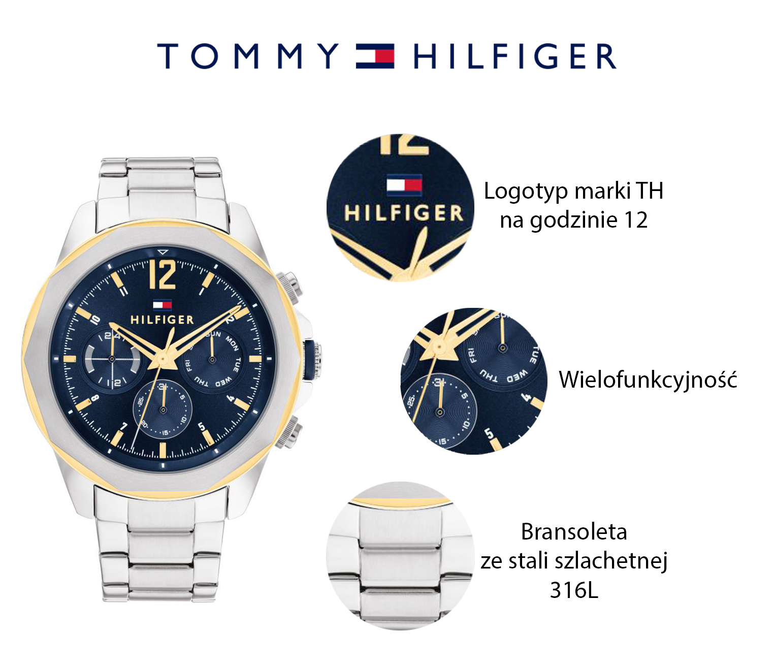 zegarek Tommy Hilfiger 1792059 Lars Męskie mineralne - miniatura 4