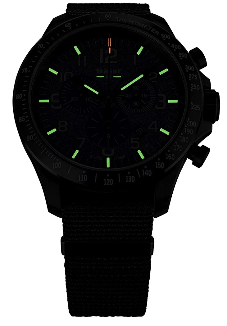 zegarek Traser TS-109465 kwarcowy męski P67 Officer Pro Chronograph P67 Officer Pro Chronograph Black NATO - miniatura 5