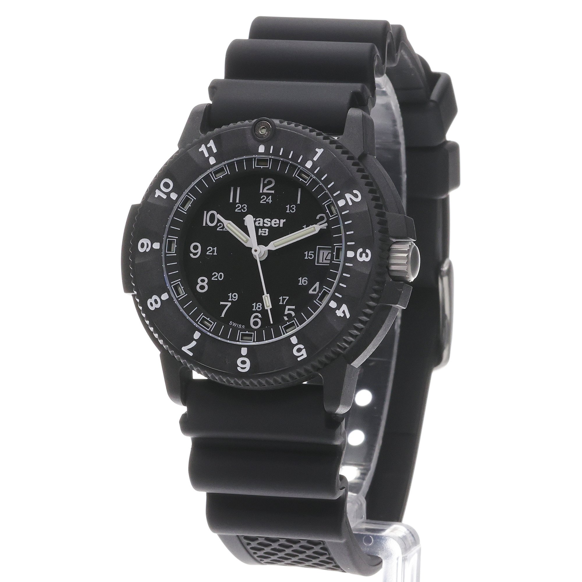zegarek Traser TS-111830 kwarcowy męski P65 Tactical Mission P65 Tactical Mission Black Rubber Strap
