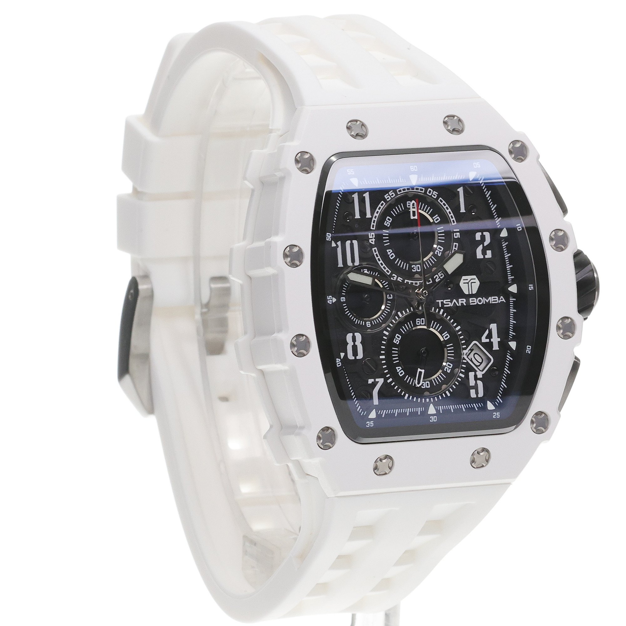 zegarek Tsar Bomba TB8204B-01 Elemental Bioceramic Date White Elemental szafirowe