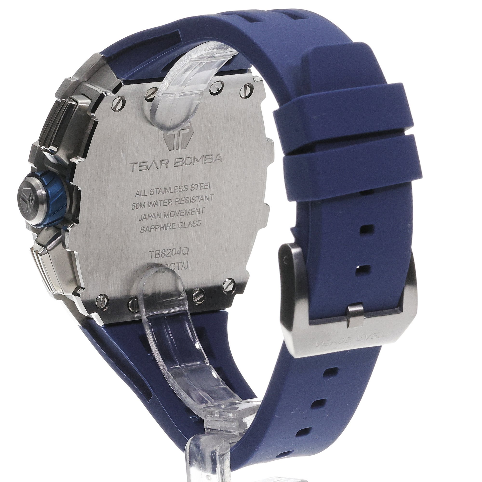 zegarek Tsar Bomba TB8204Q-14 Elemental Calendar Silver Blue Elemental szafirowe