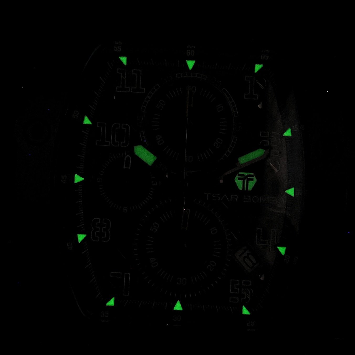 zegarek Tsar Bomba TB8204Q-38 kwarcowy męski Elemental Elemental Calendar Black Green