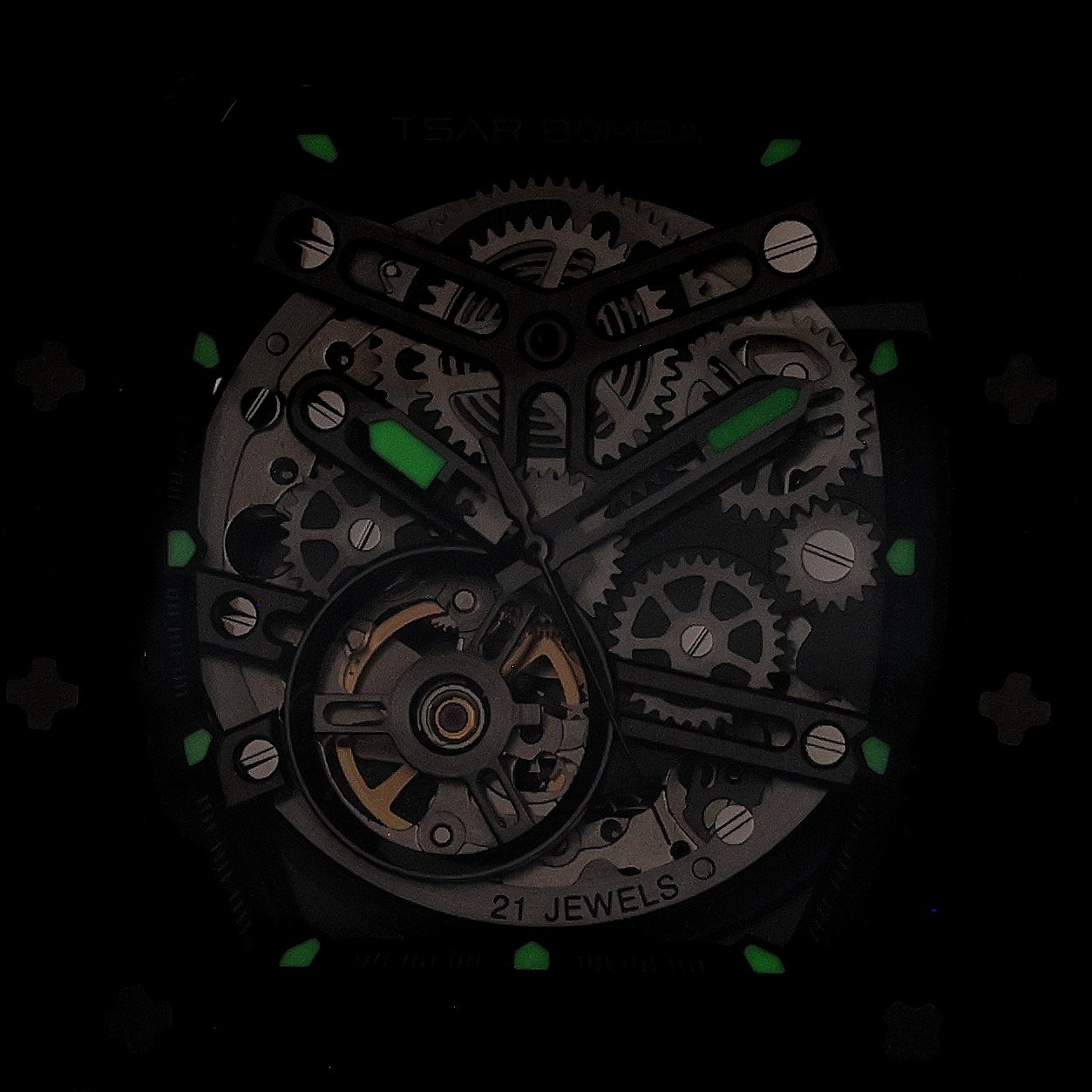 zegarek Tsar Bomba TB8208CF-37 automatyczny męski Elemental Elemental Carbon Fiber Automatic Red - miniatura 5
